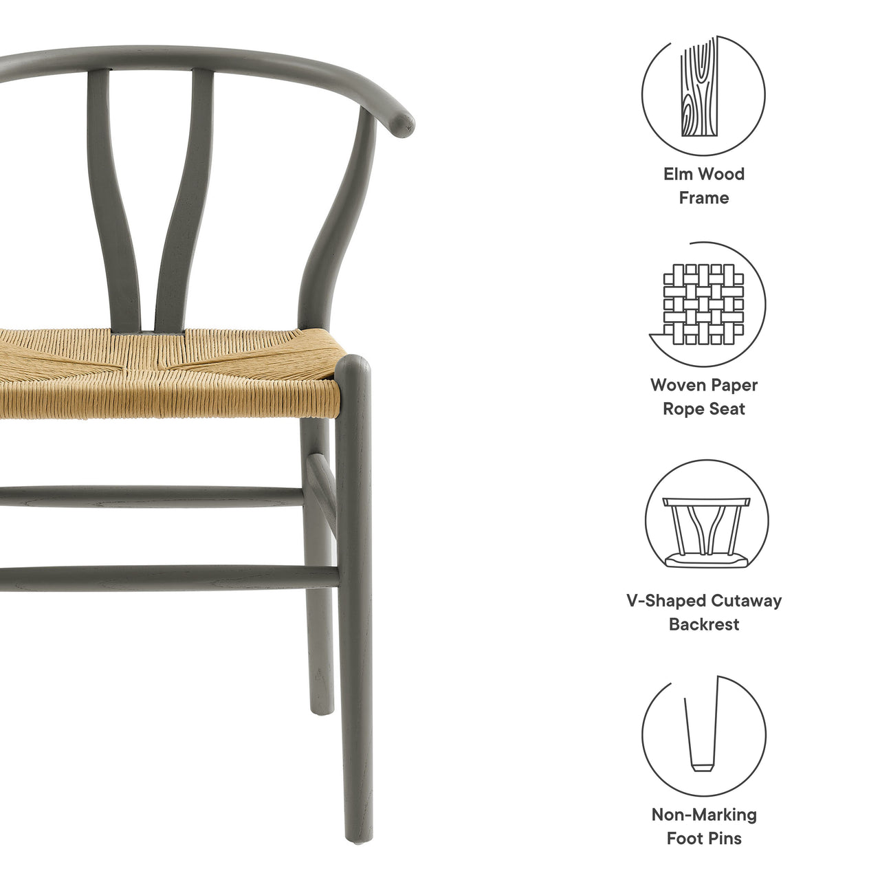 Shaker Dining Chair, Light Gray