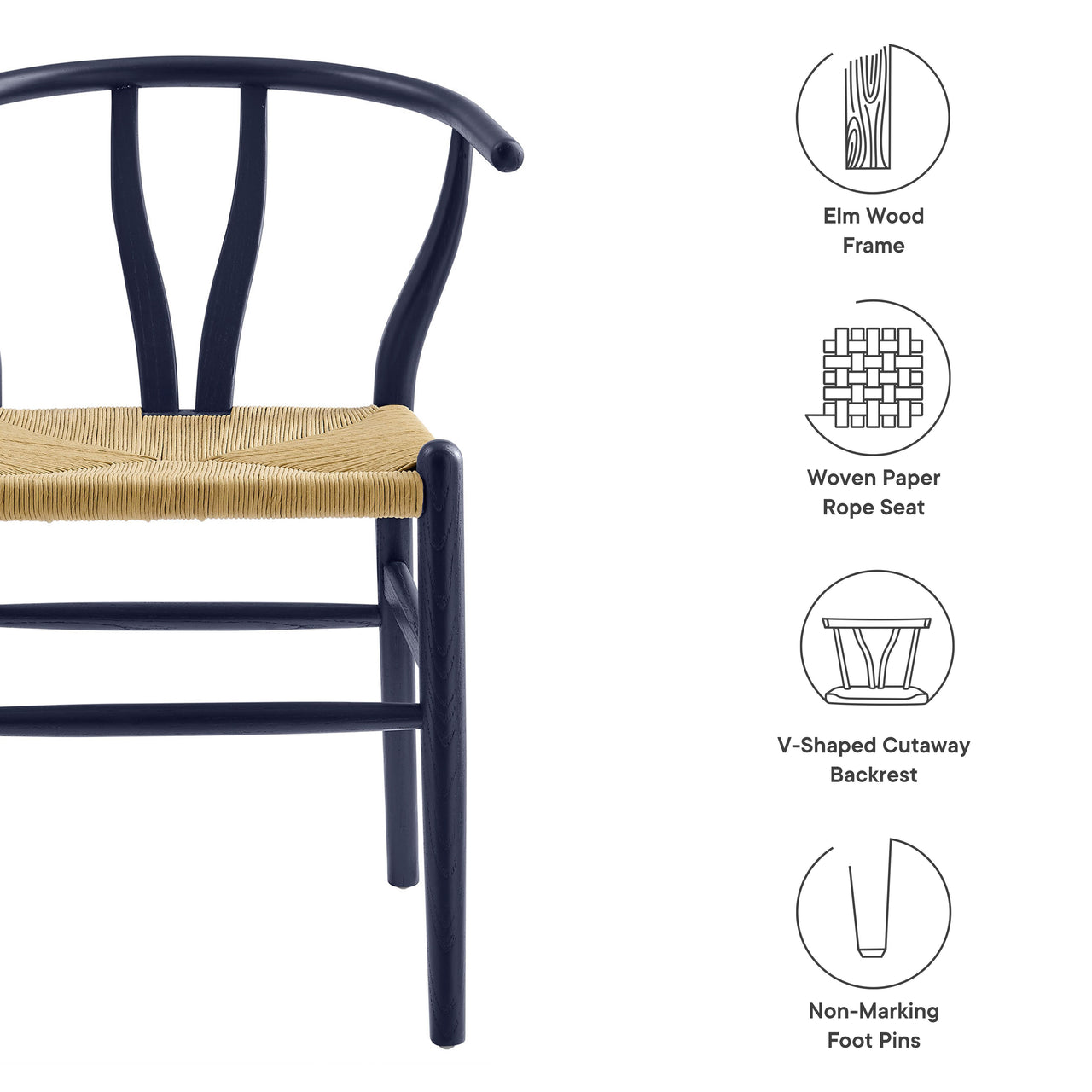Shaker Dining Chair, Dark Blue