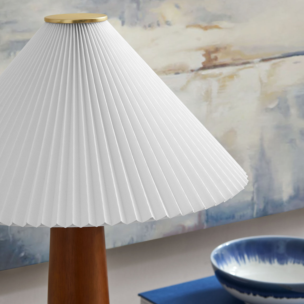 Fiorelle Table Lamp, Walnut