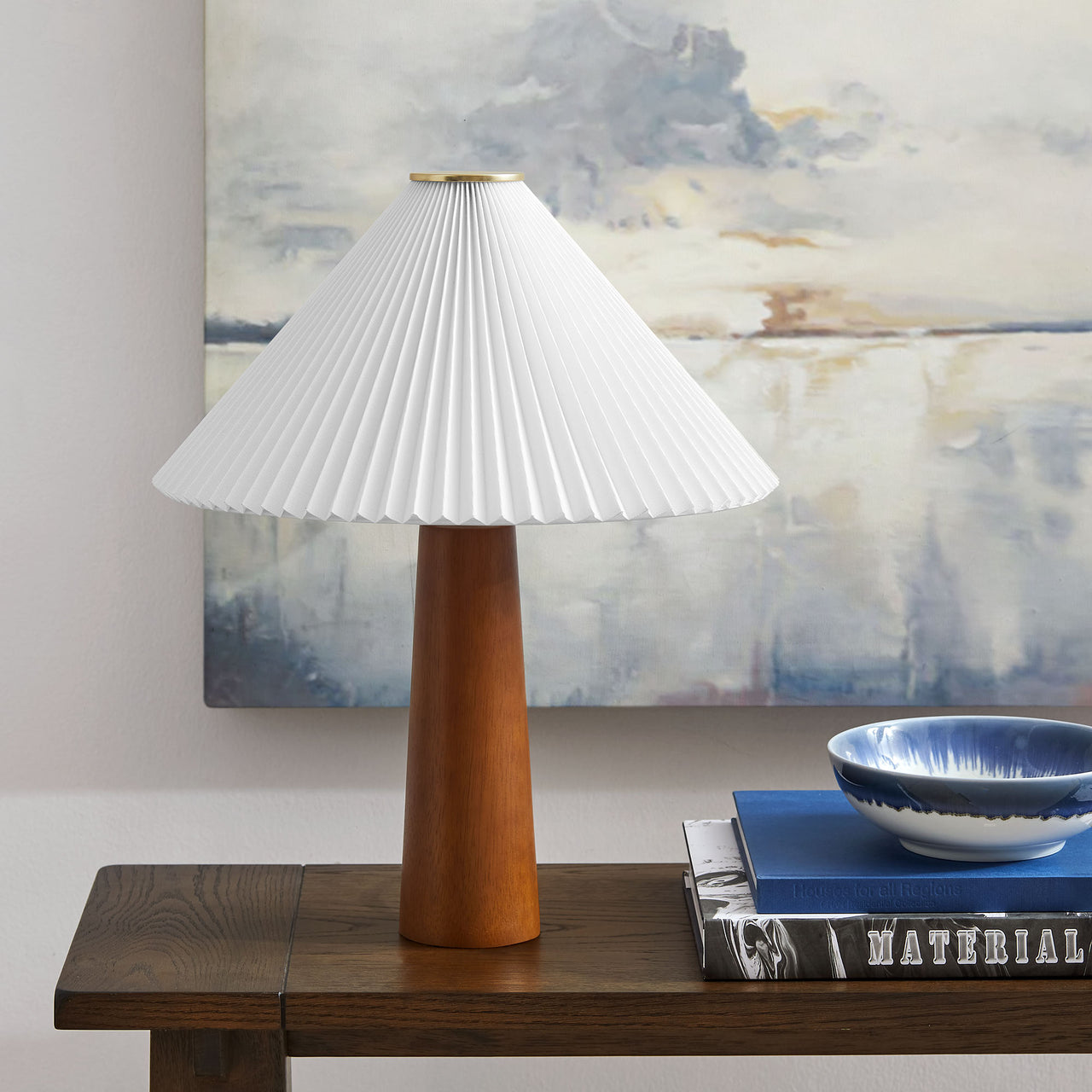 Fiorelle Table Lamp, Walnut