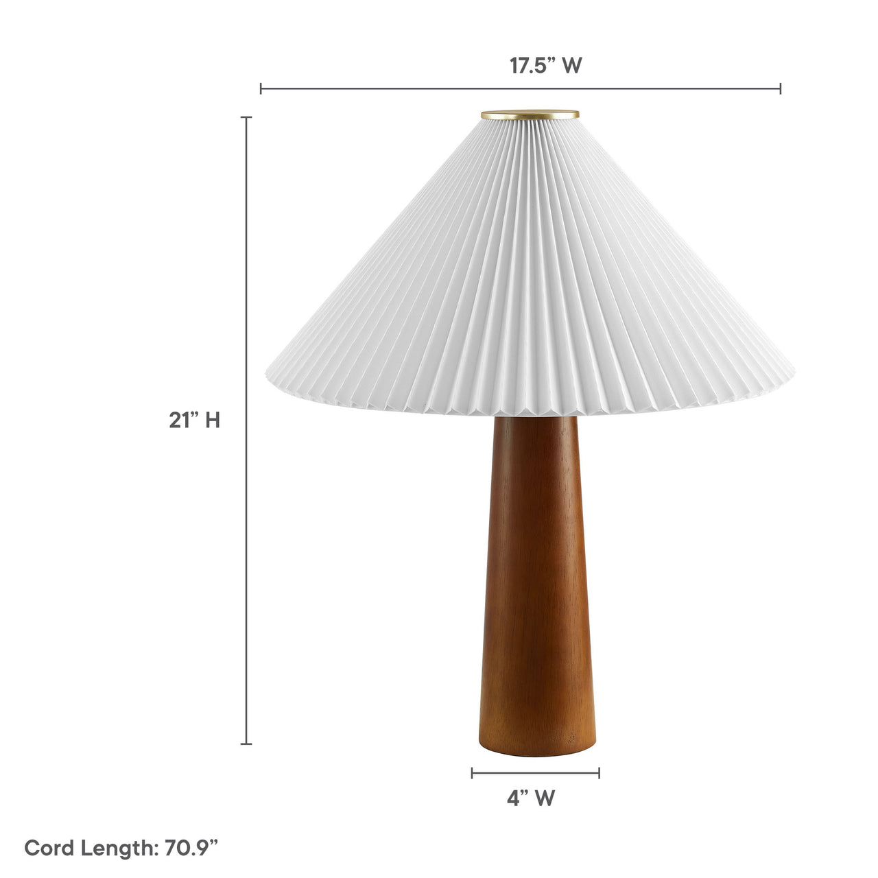 Fiorelle Table Lamp, Walnut