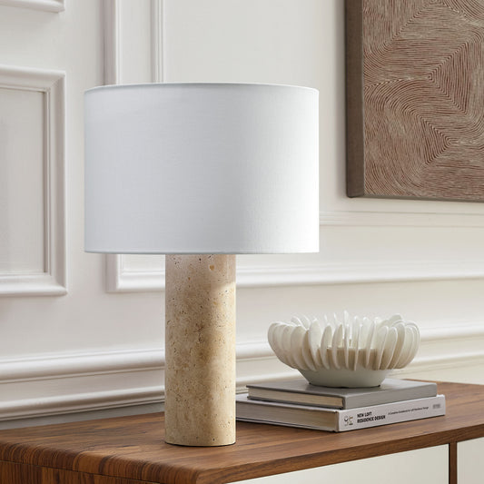 Avarith Table Lamp, Travertine