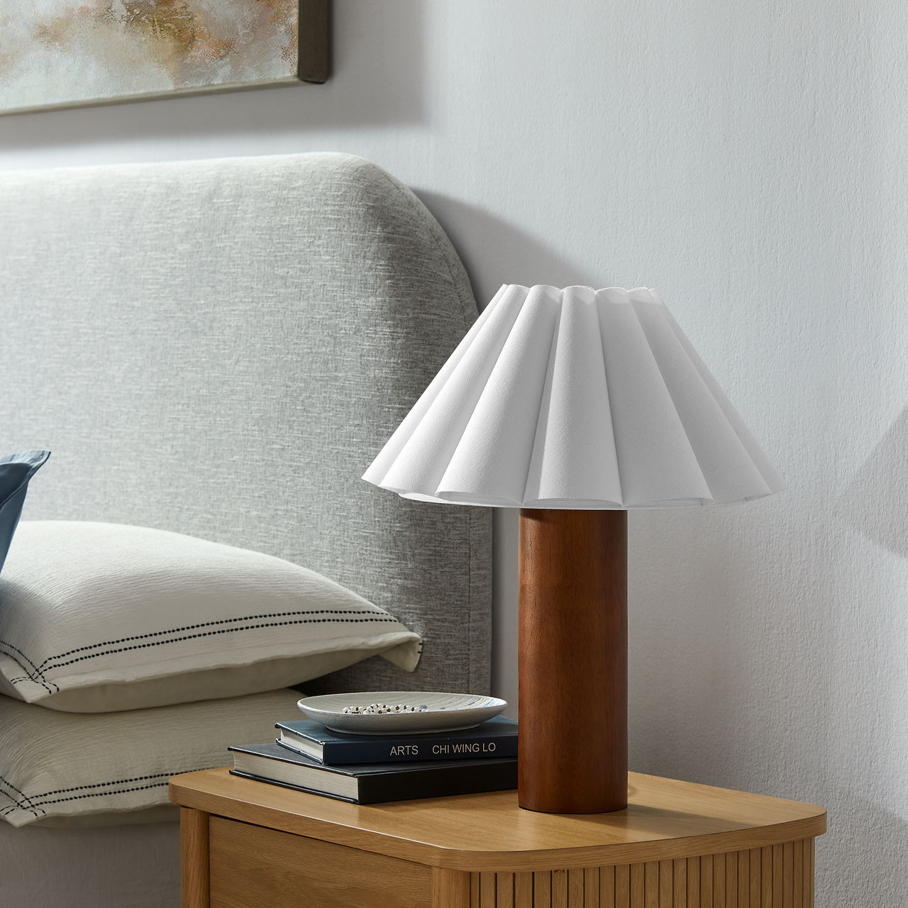Velarique Table Lamp, Walnut