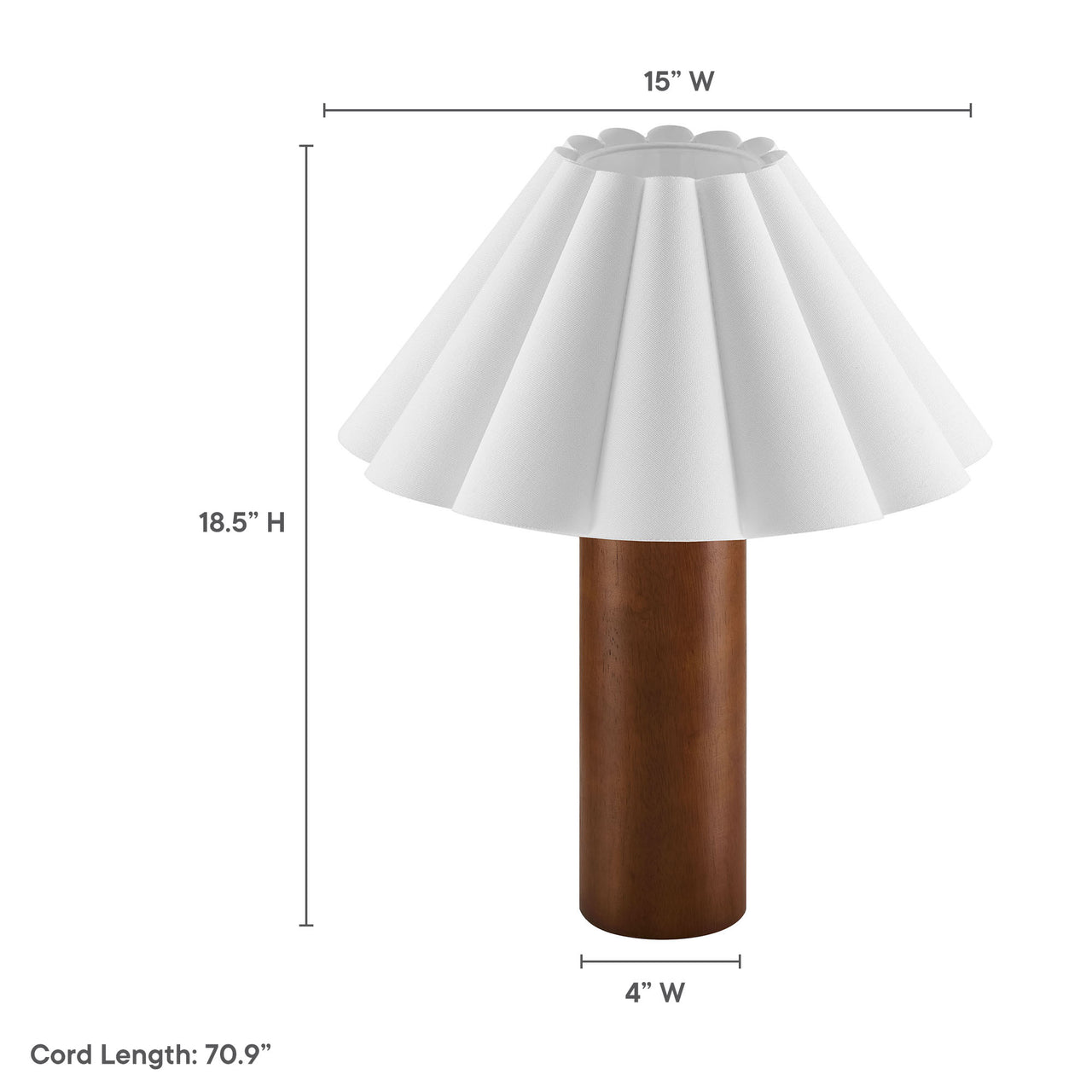 Velarique Table Lamp, Walnut