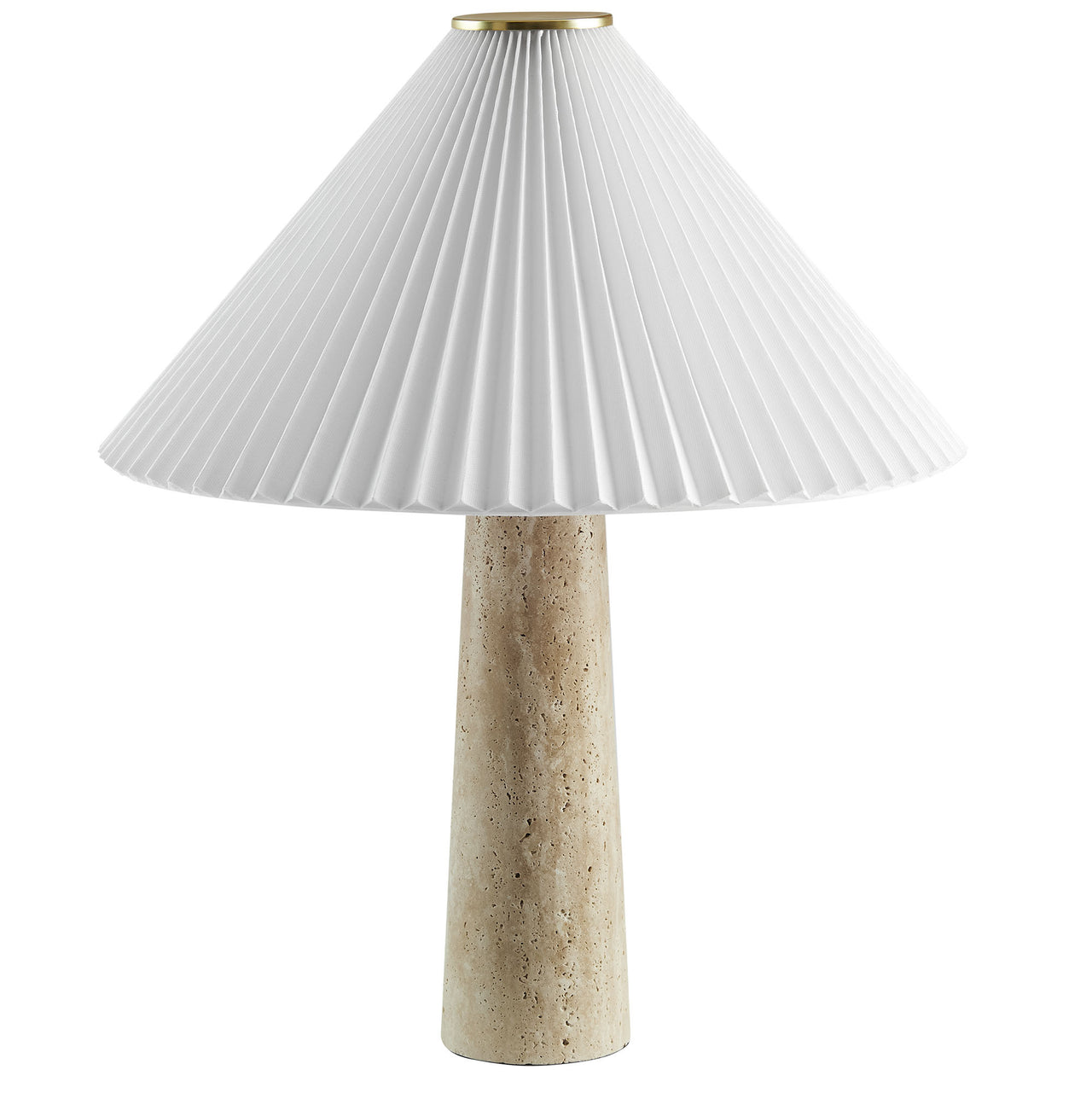 Yondari Table Lamp, Travertine