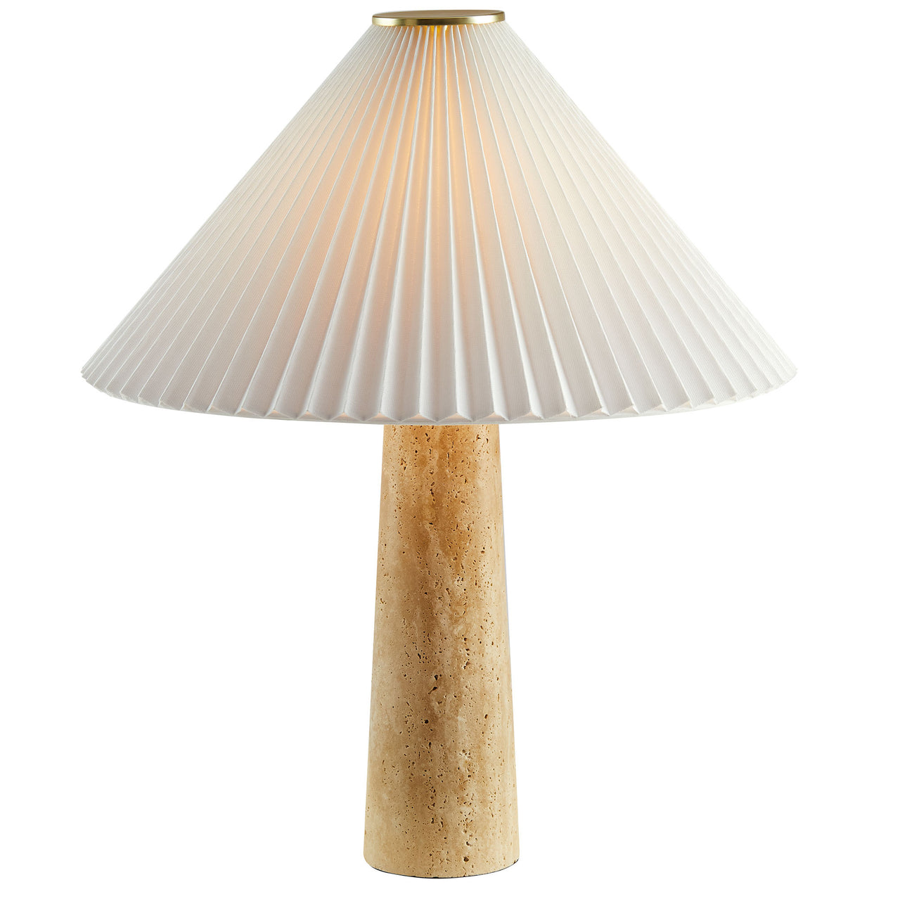 Yondari Table Lamp, Travertine