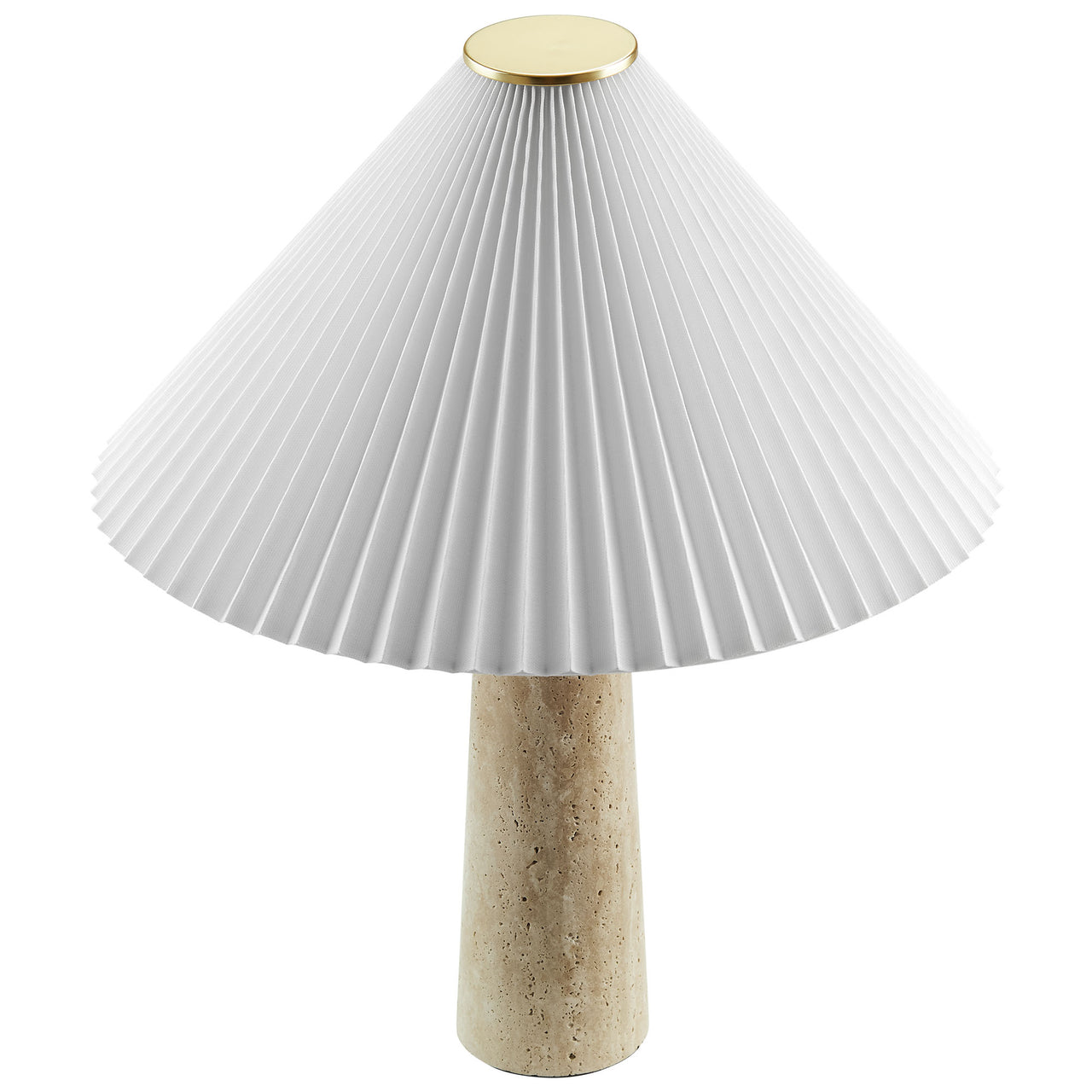 Yondari Table Lamp, Travertine
