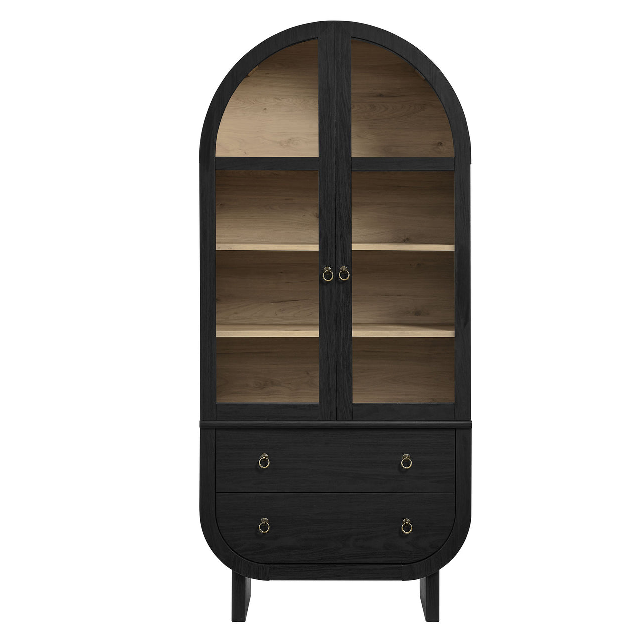 Corvella Storage Cabinet, Black & Cream