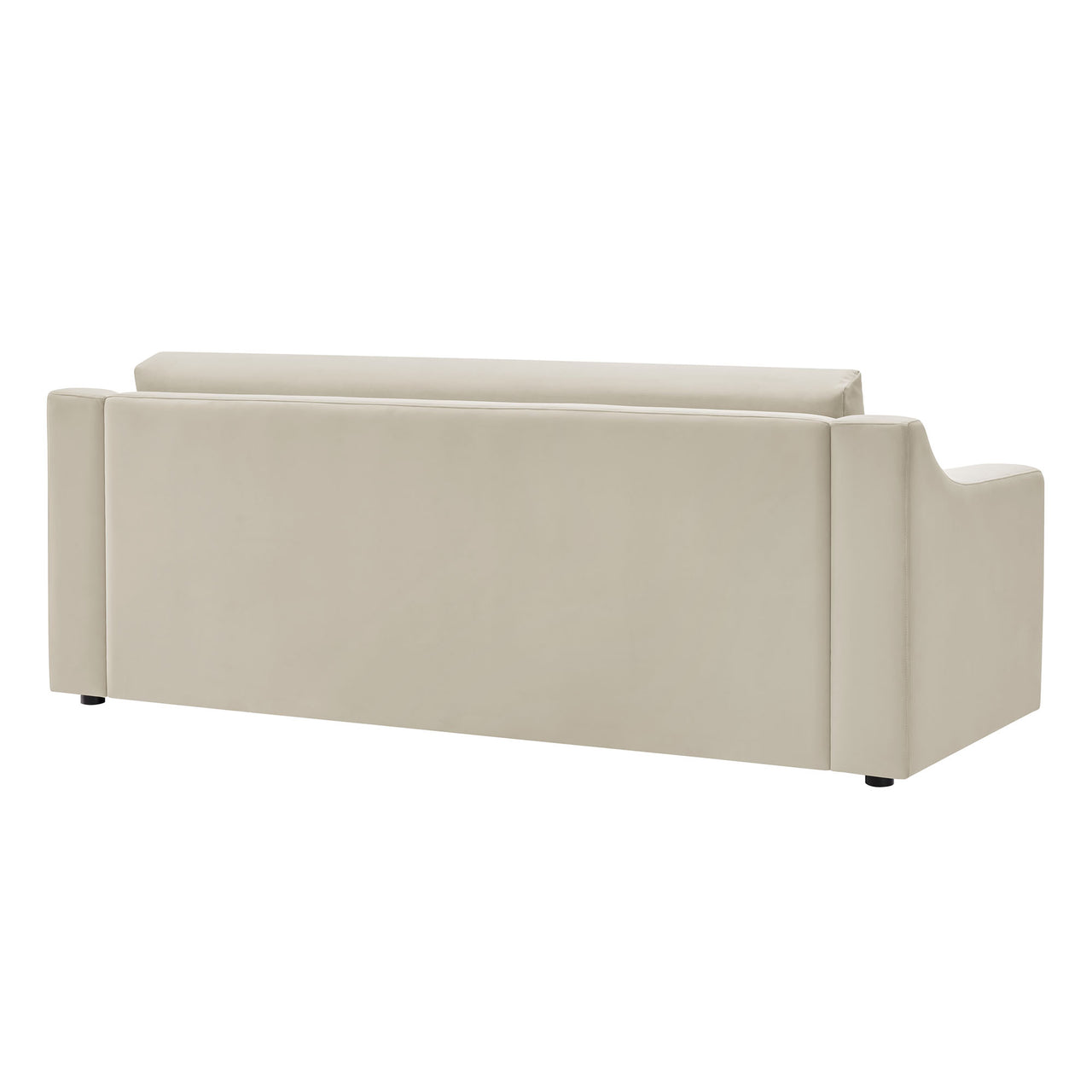 Lioness Upholstered Velvet Sofa, Chalk