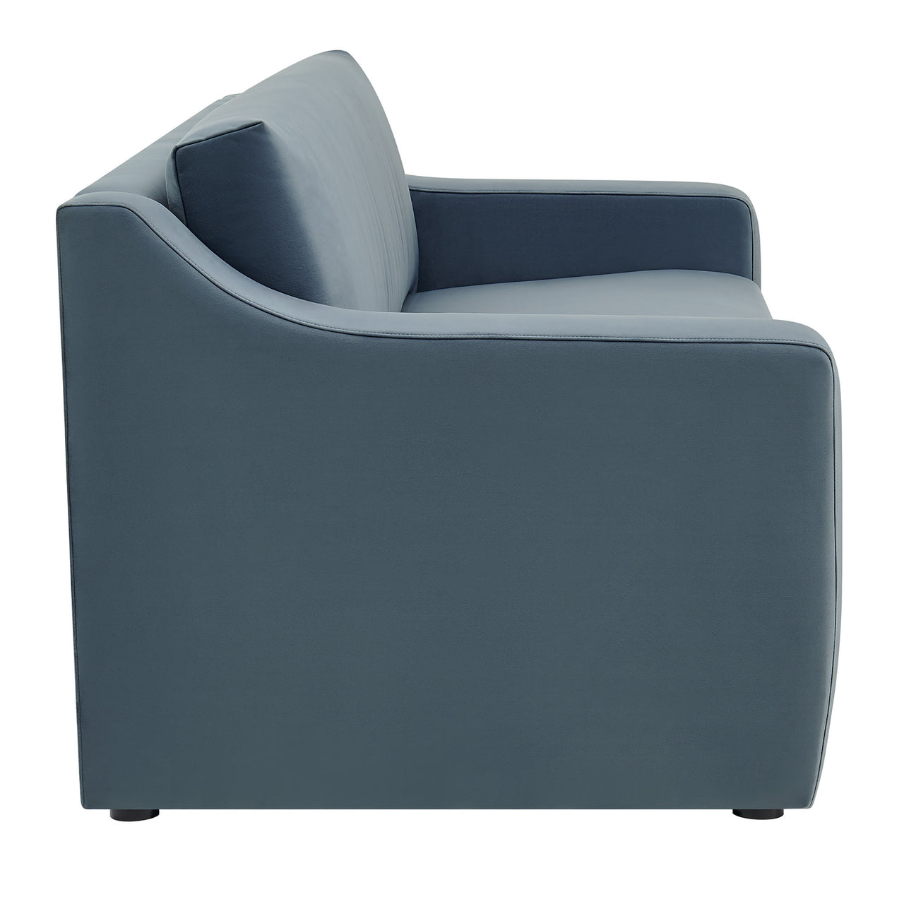 Lioness Upholstered Velvet Sofa, Slate