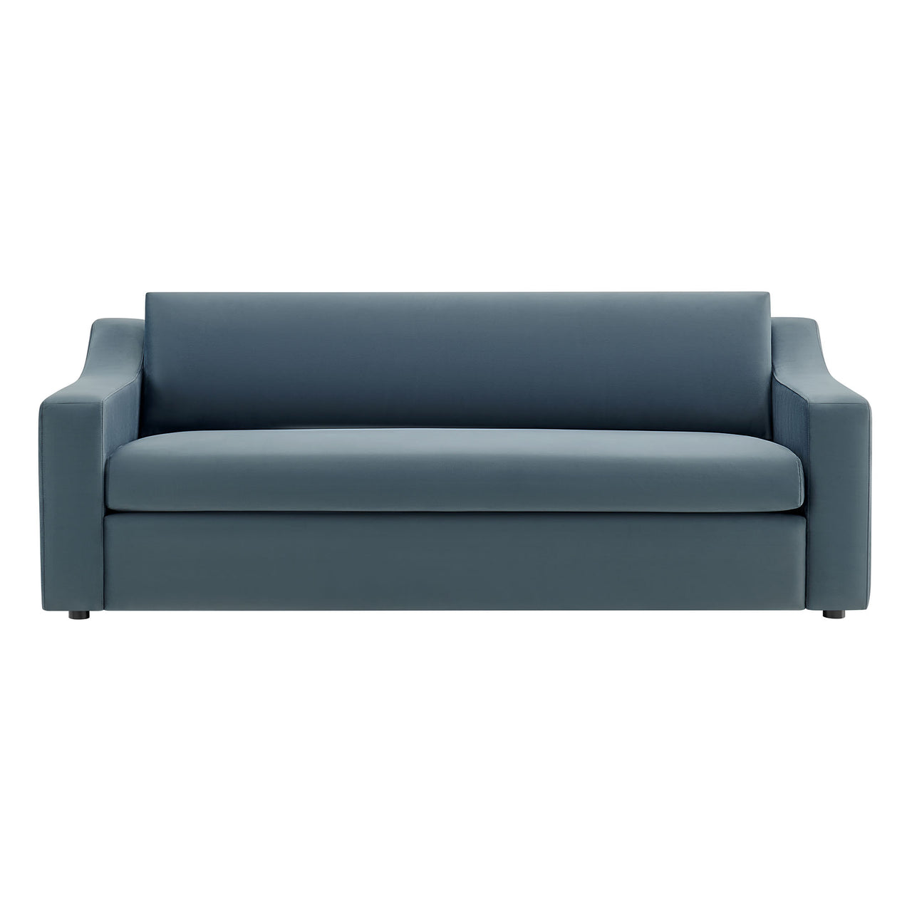 Lioness Upholstered Velvet Sofa, Slate