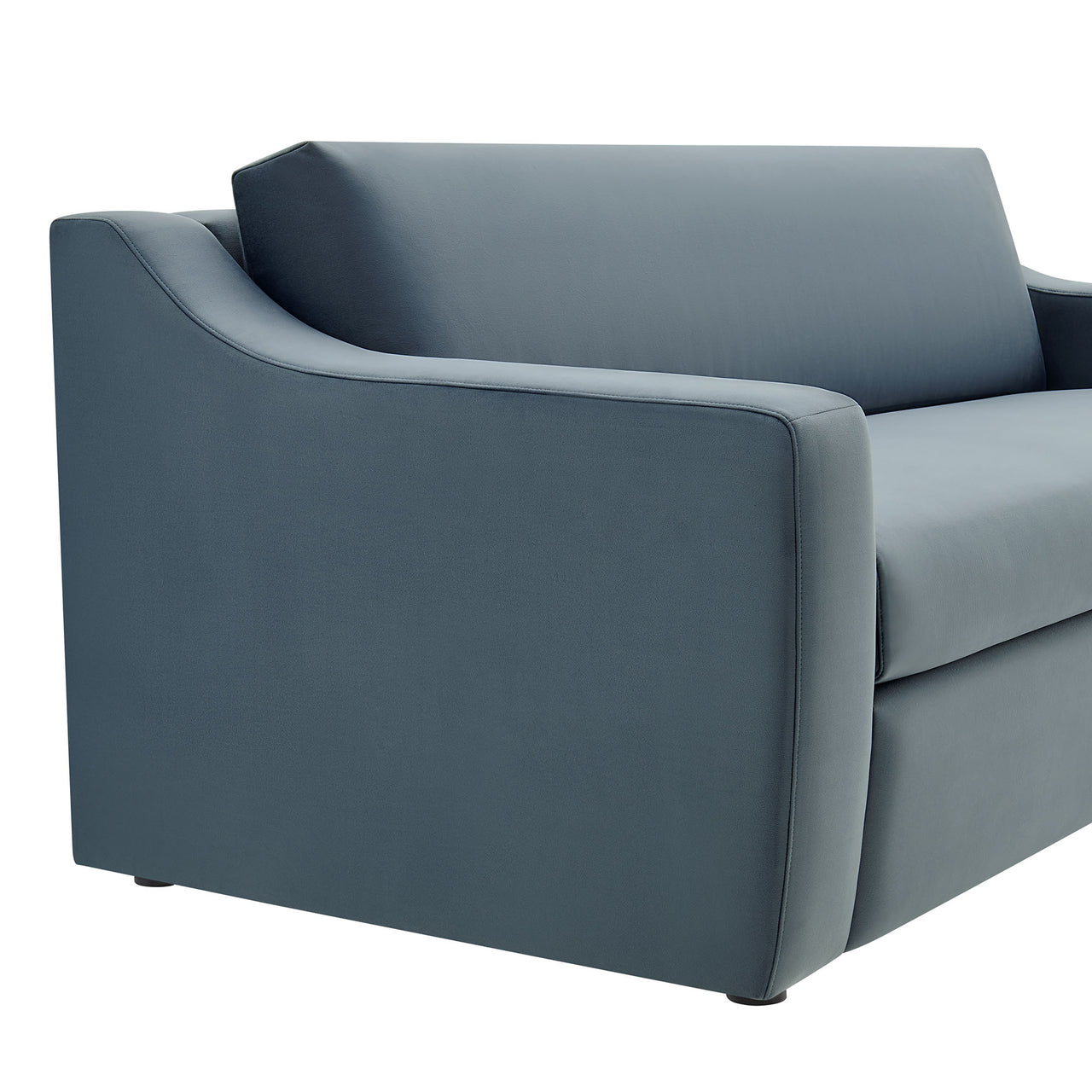 Lioness Upholstered Velvet Sofa, Slate