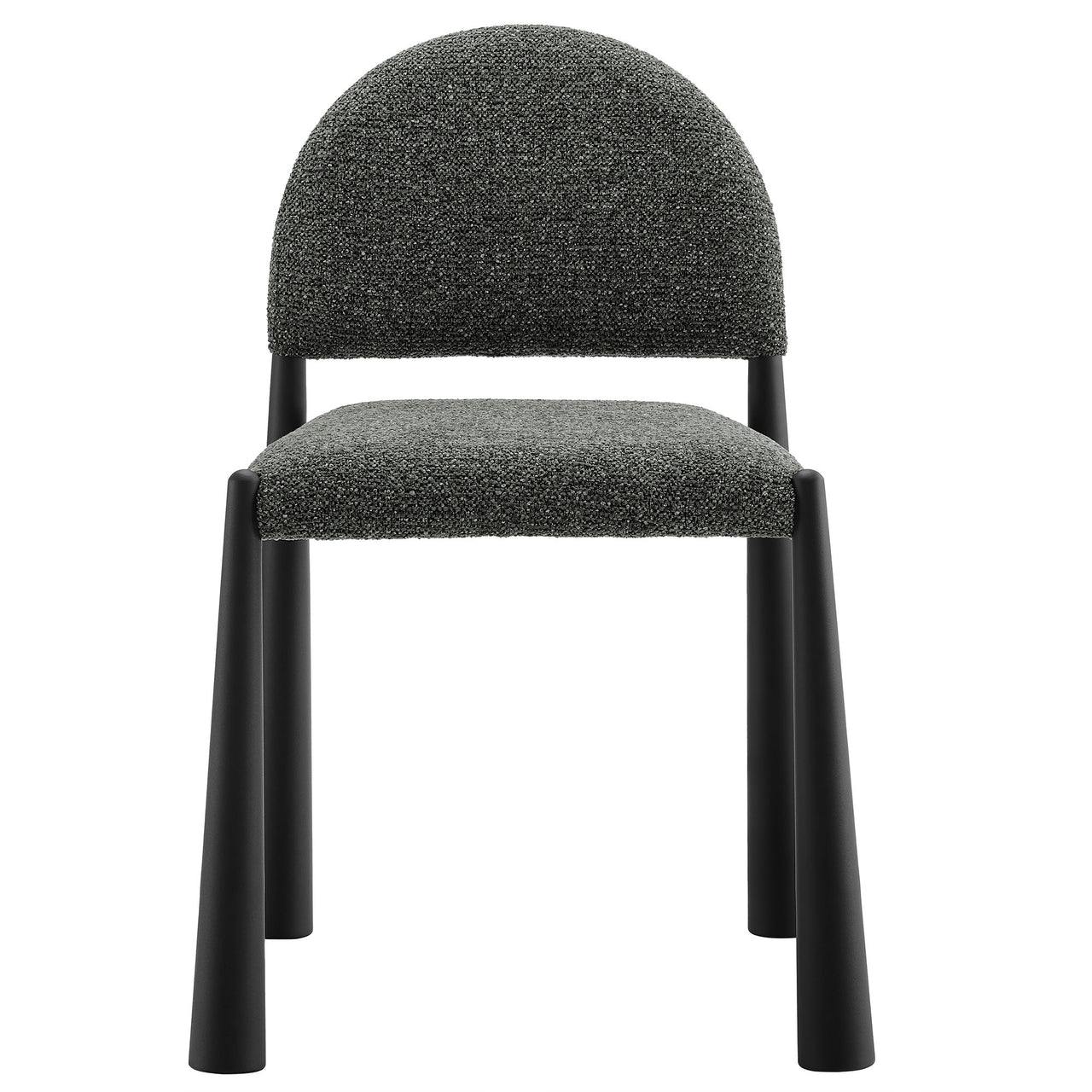 Nali Fabric Dining Chair, Black & Charcoal