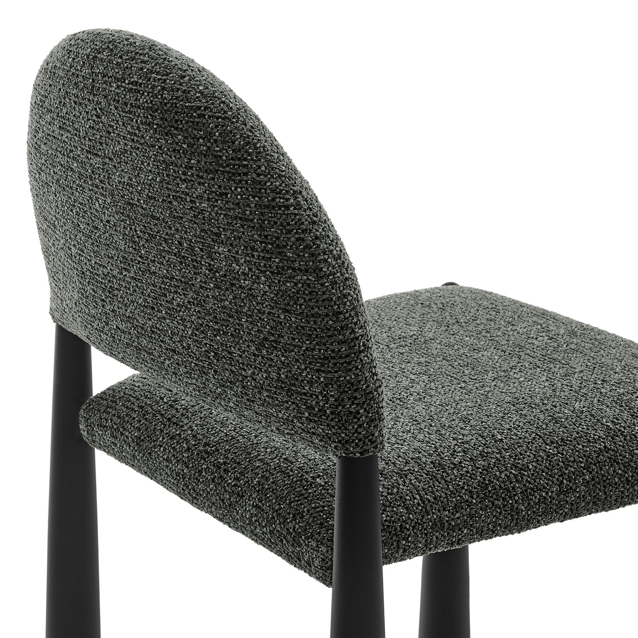 Nali Fabric Dining Chair, Black & Charcoal