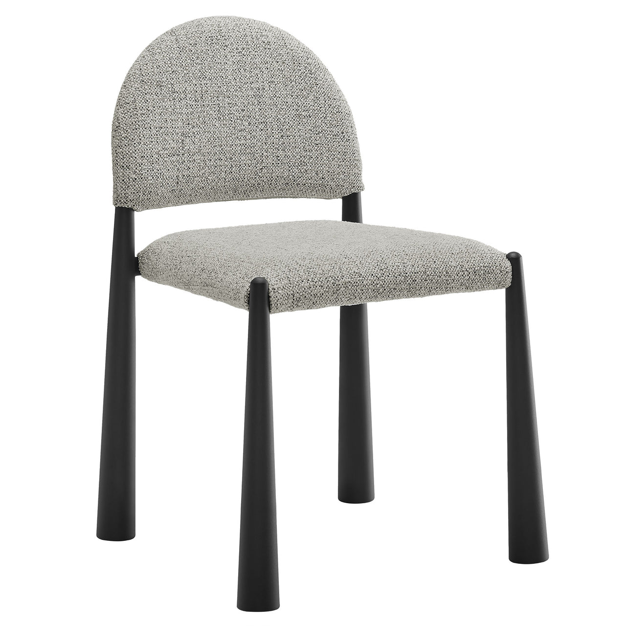Nali Fabric Dining Chair, Black & Ivory