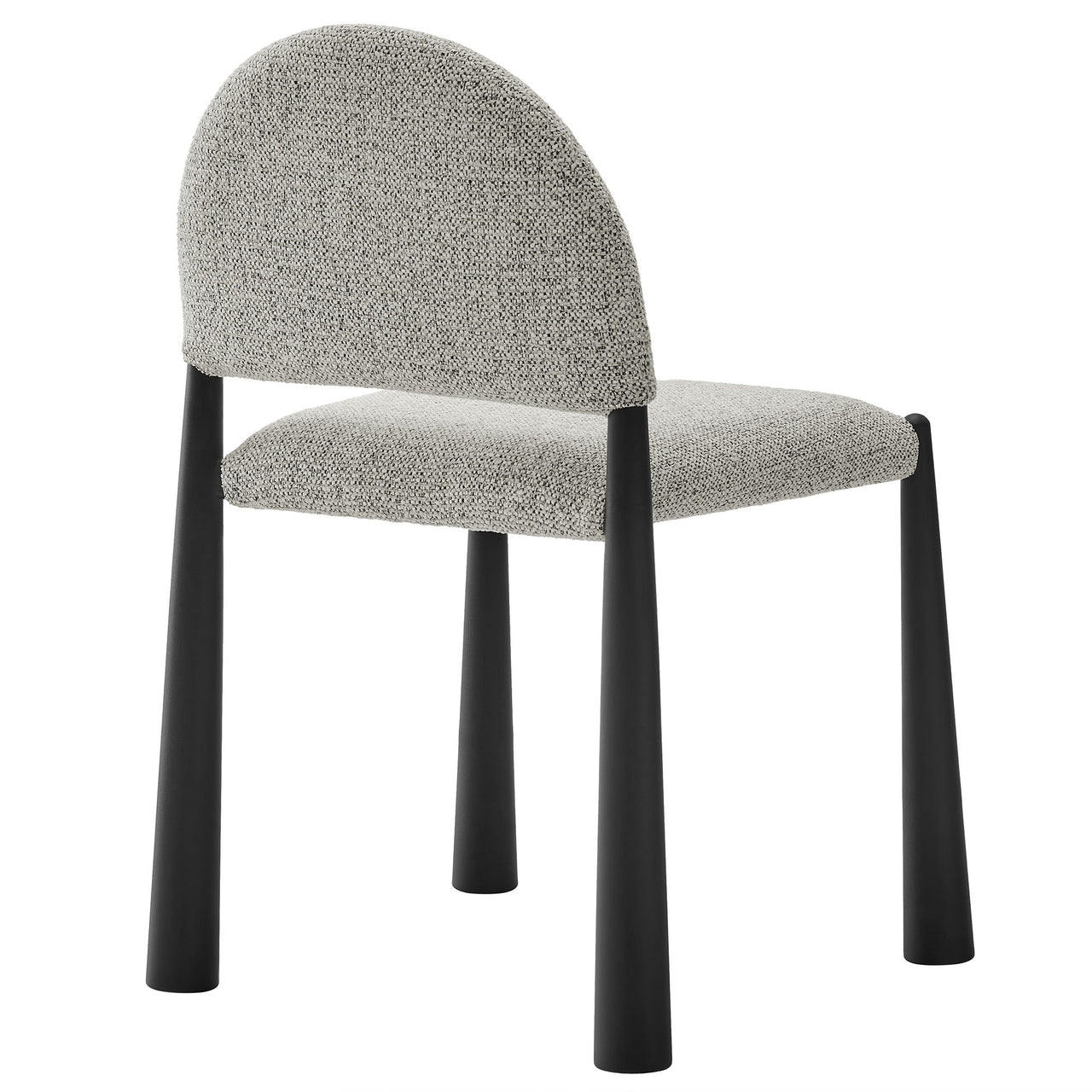 Nali Fabric Dining Chair, Black & Ivory
