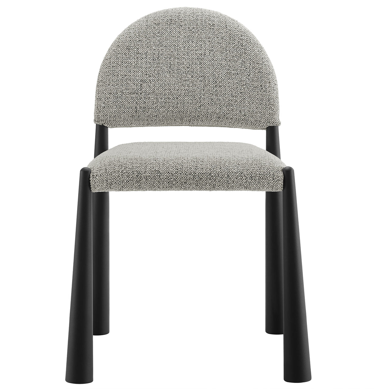 Nali Fabric Dining Chair, Black & Ivory