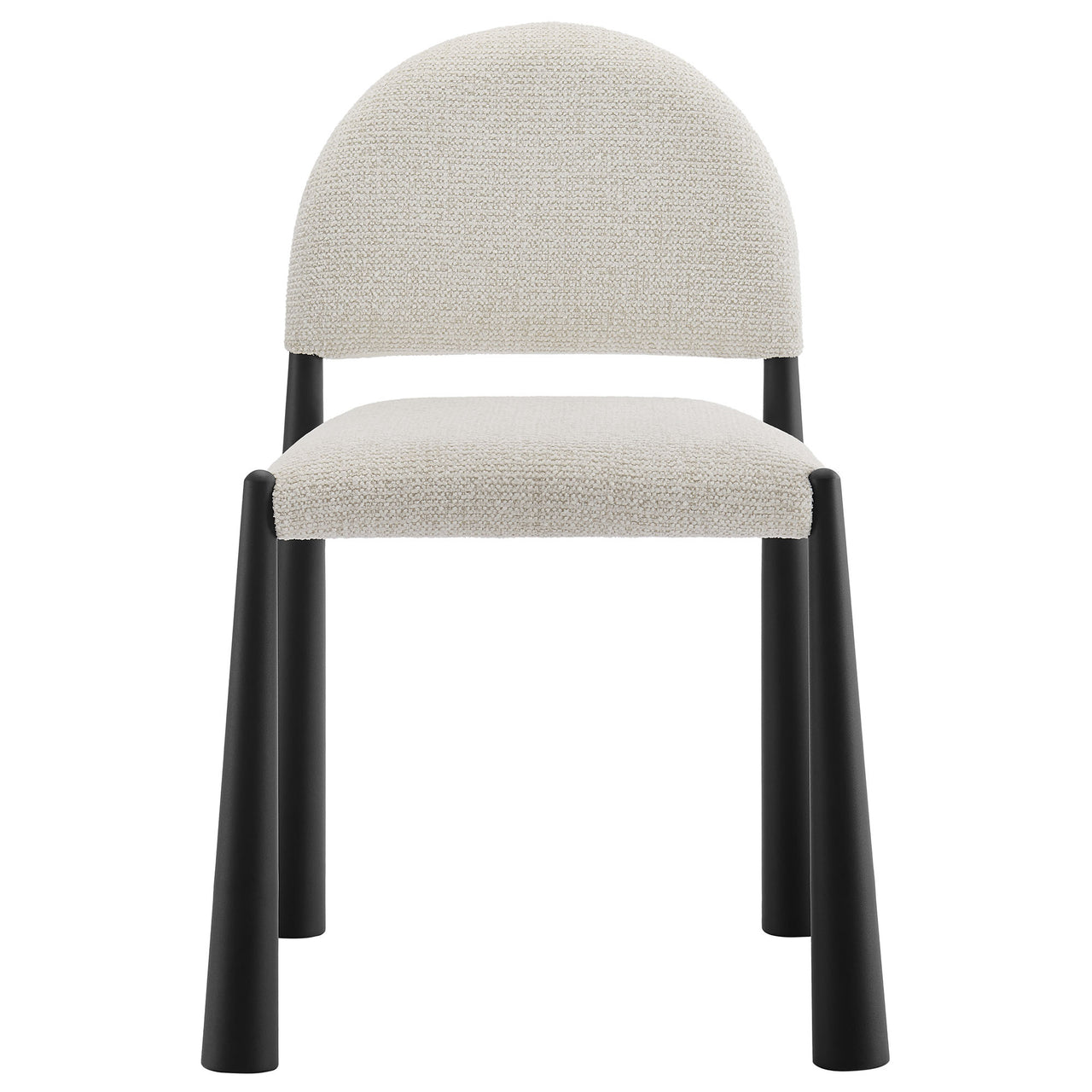 Nali Fabric Dining Chair, Black & Cream