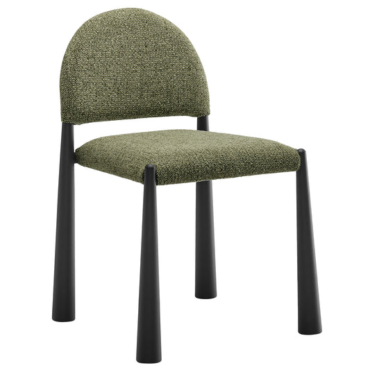 Nali Fabric Dining Chair, Black & Leaf