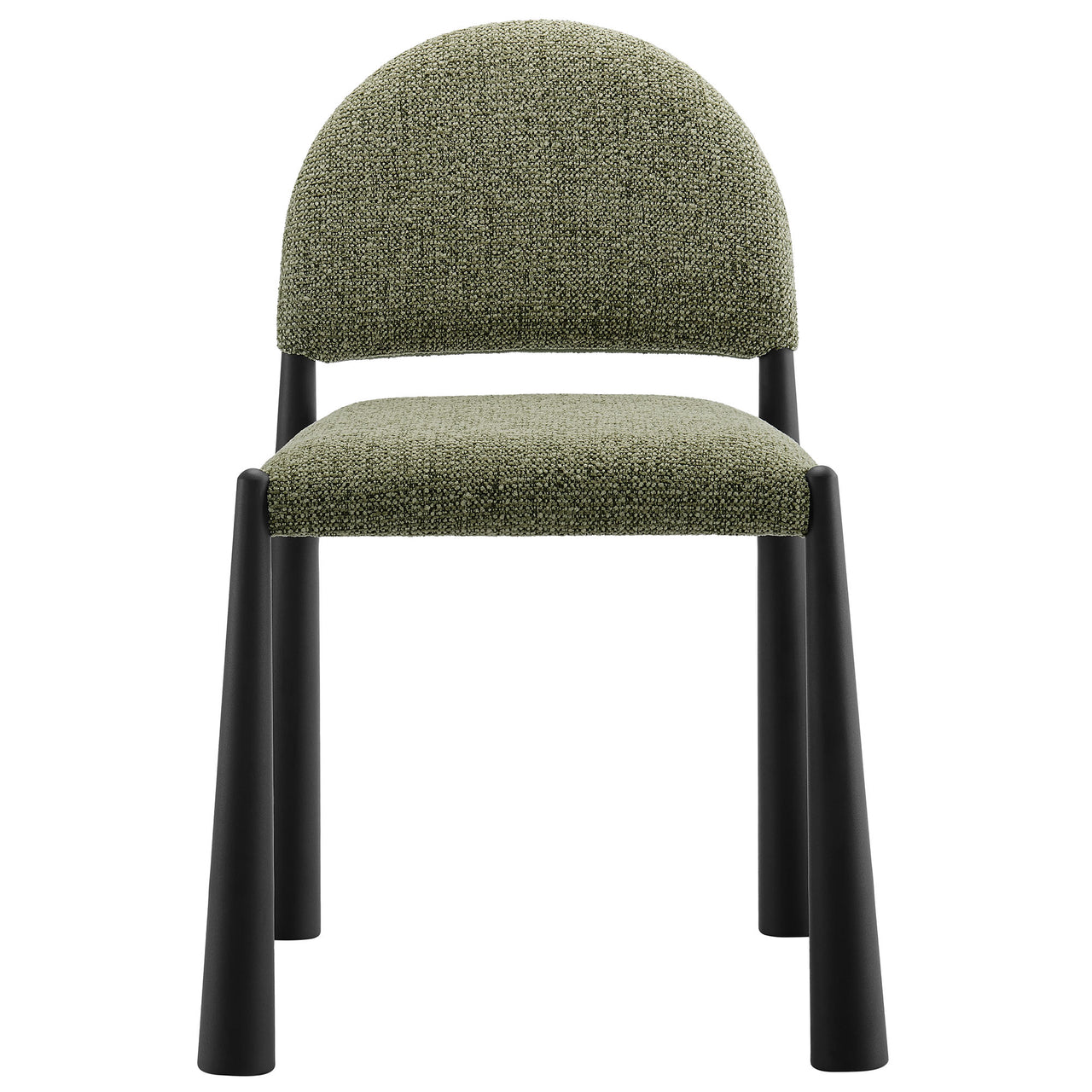 Nali Fabric Dining Chair, Black & Leaf