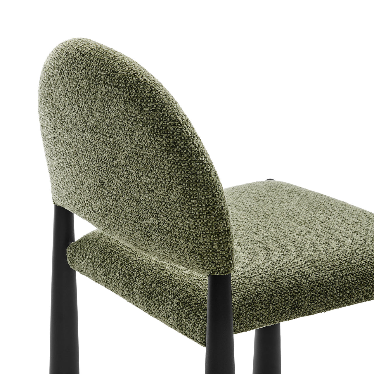 Nali Fabric Dining Chair, Black & Leaf