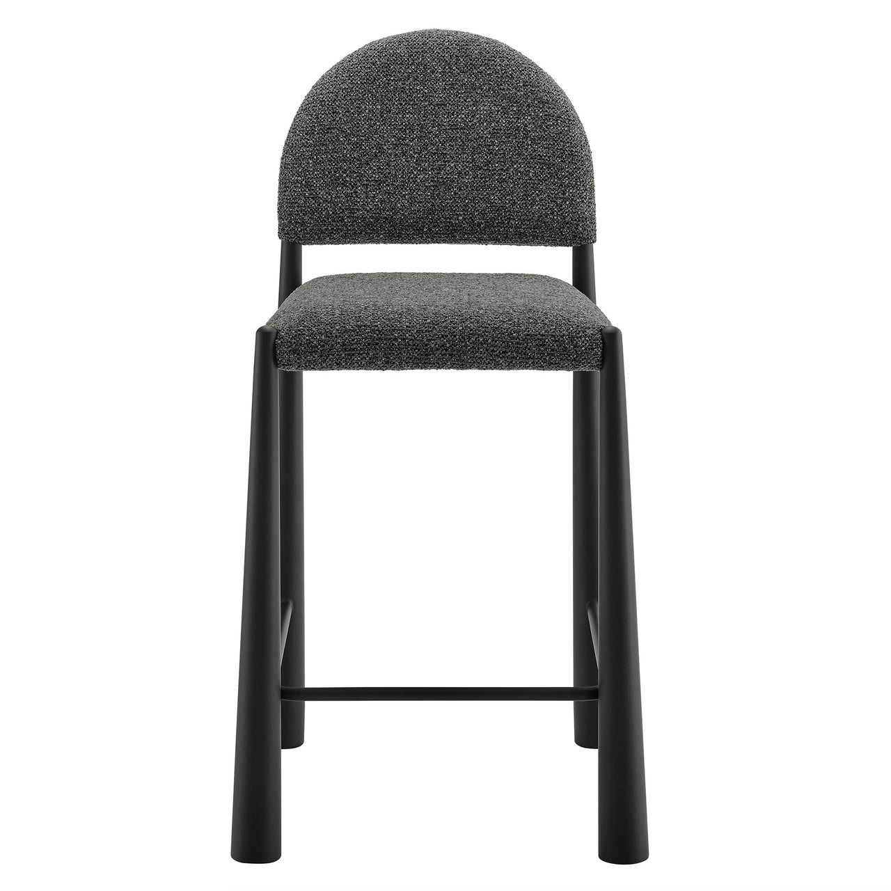 Nali Fabric Counter Stool, Black & Charcoal