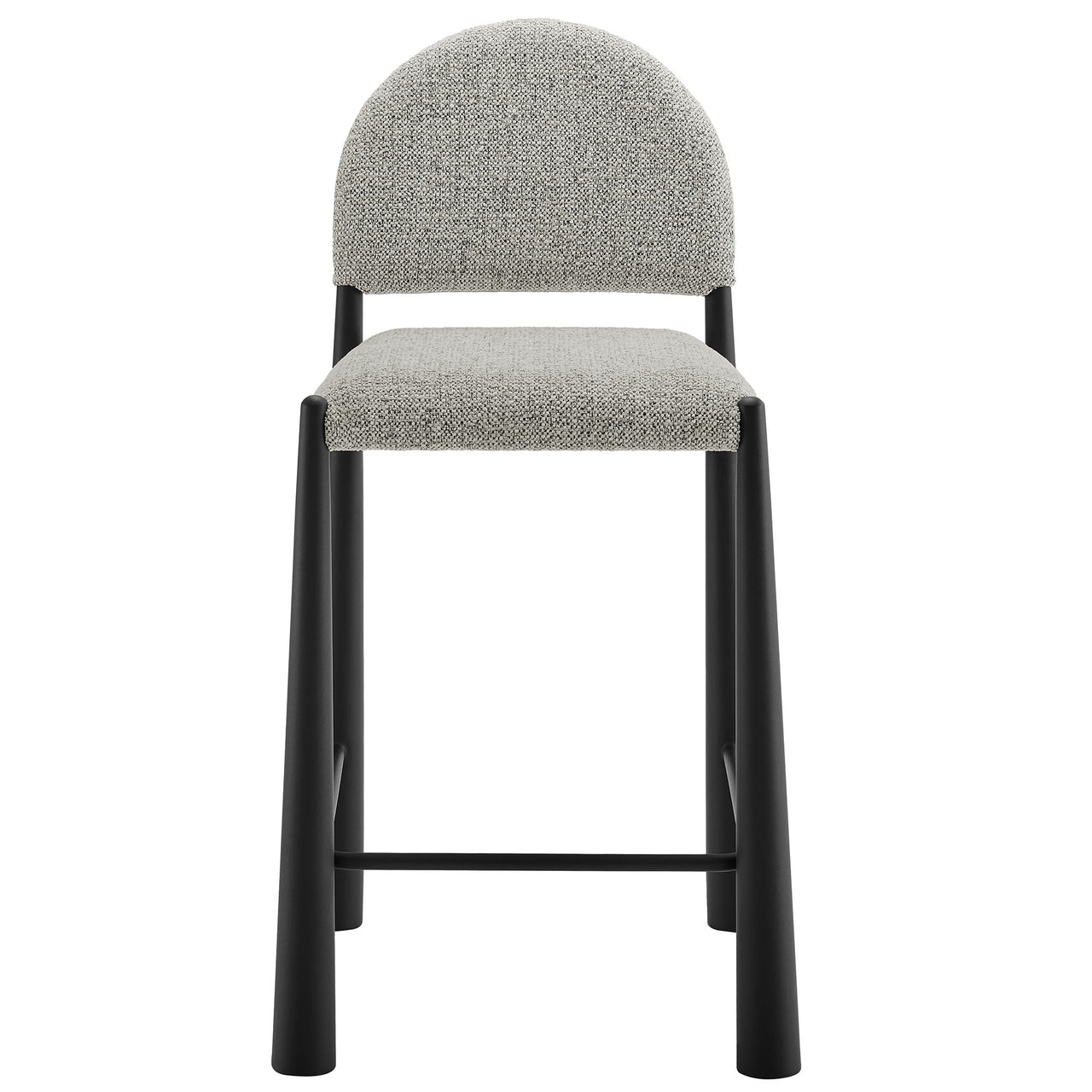 Nali Fabric Counter Stool, Black & Ivory
