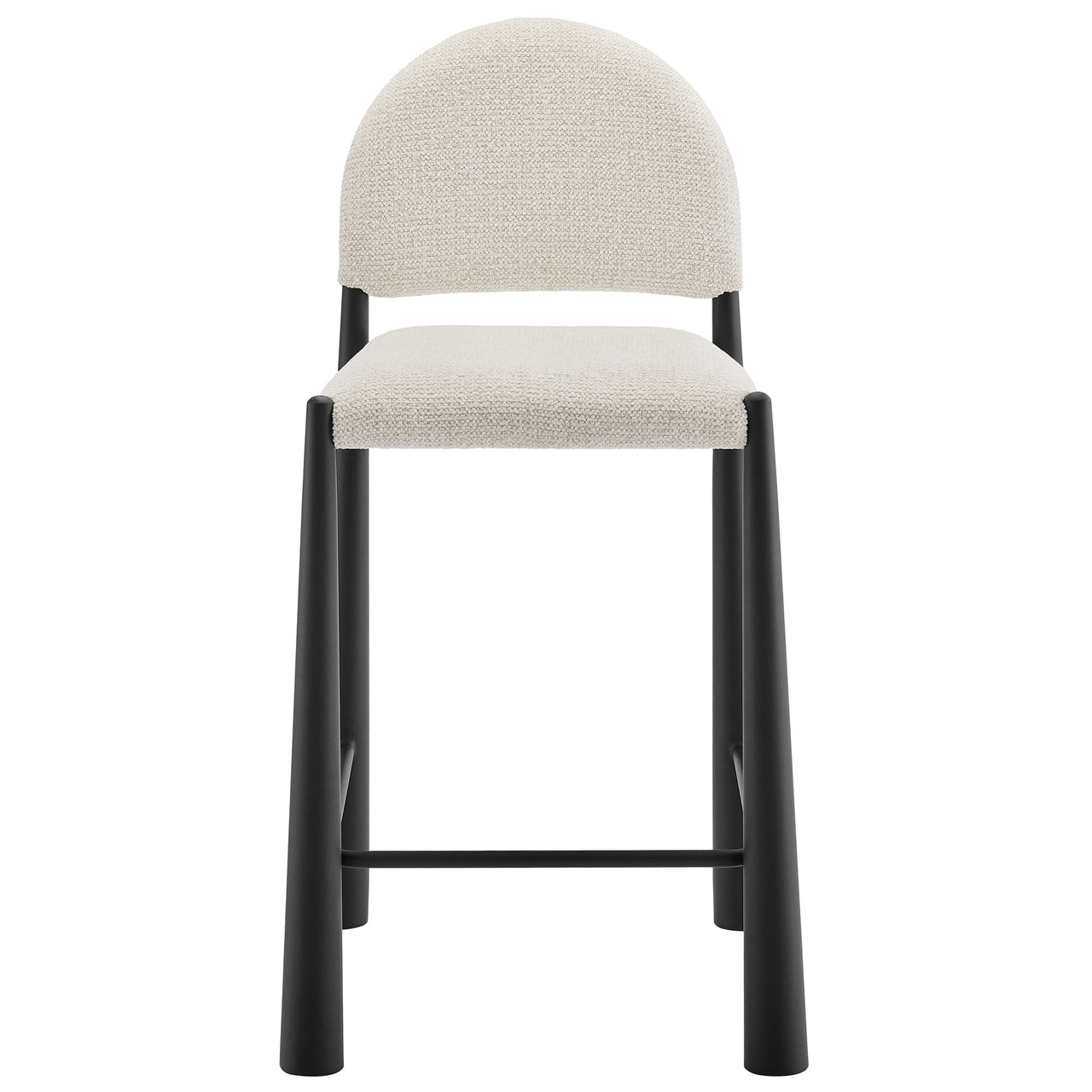 Nali Fabric Counter Stool, Black & Cream