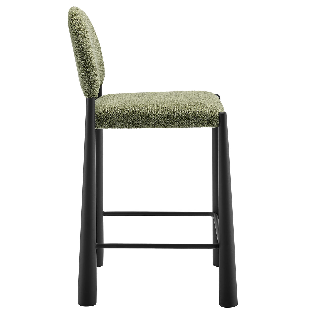 Nali Fabric Counter Stool, Black & Leaf