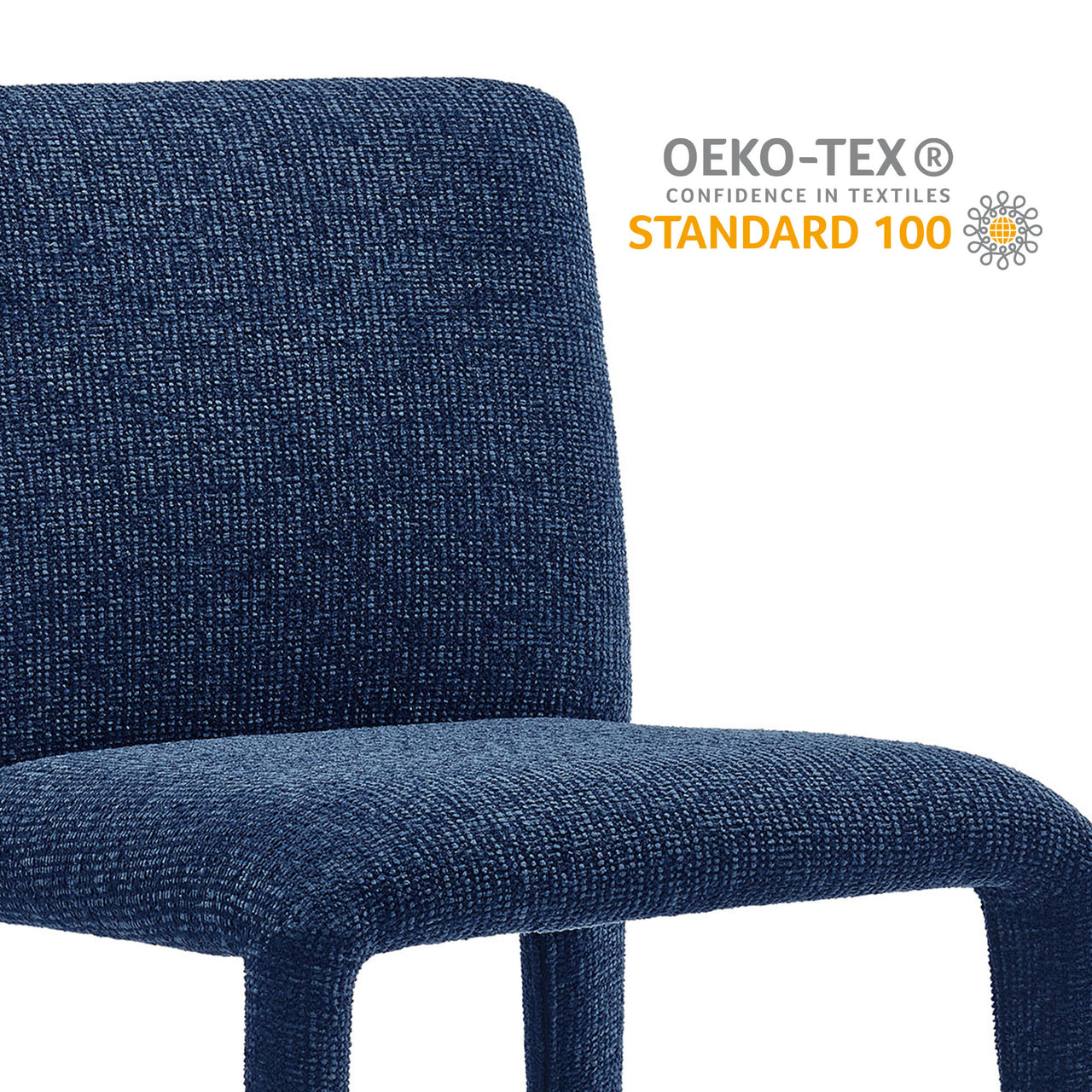 Ruba Fabric Dining Chair, Navy