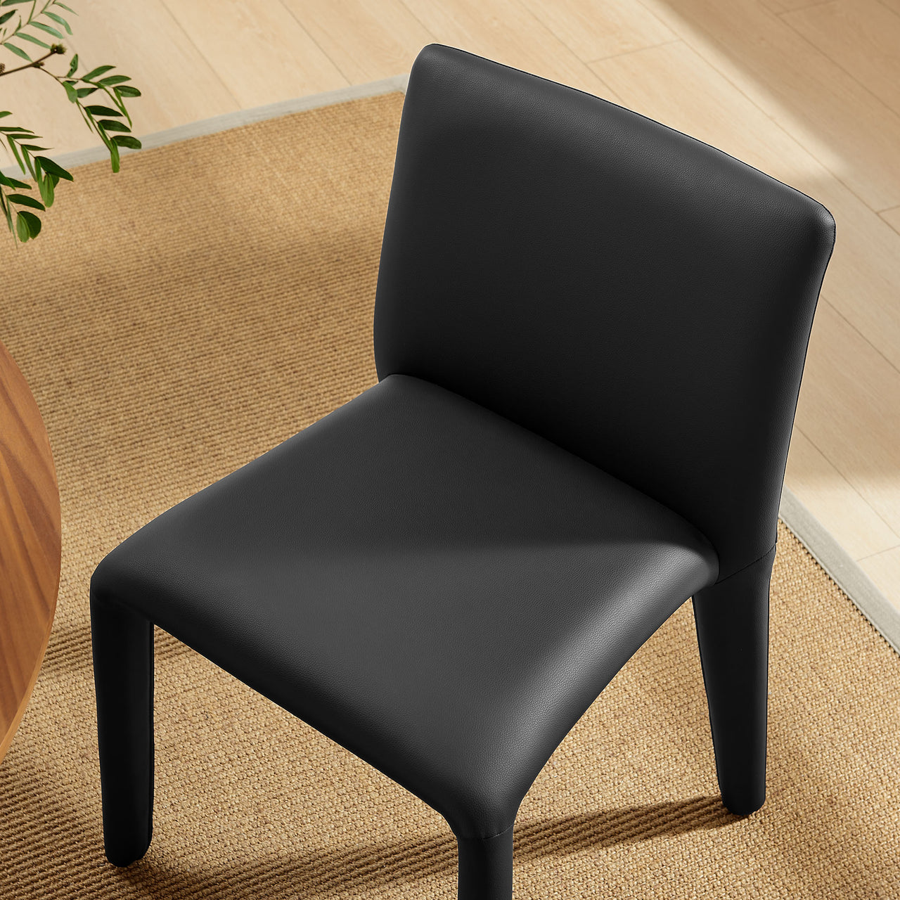 Ruba Eco-Leather Dining Chair, Black