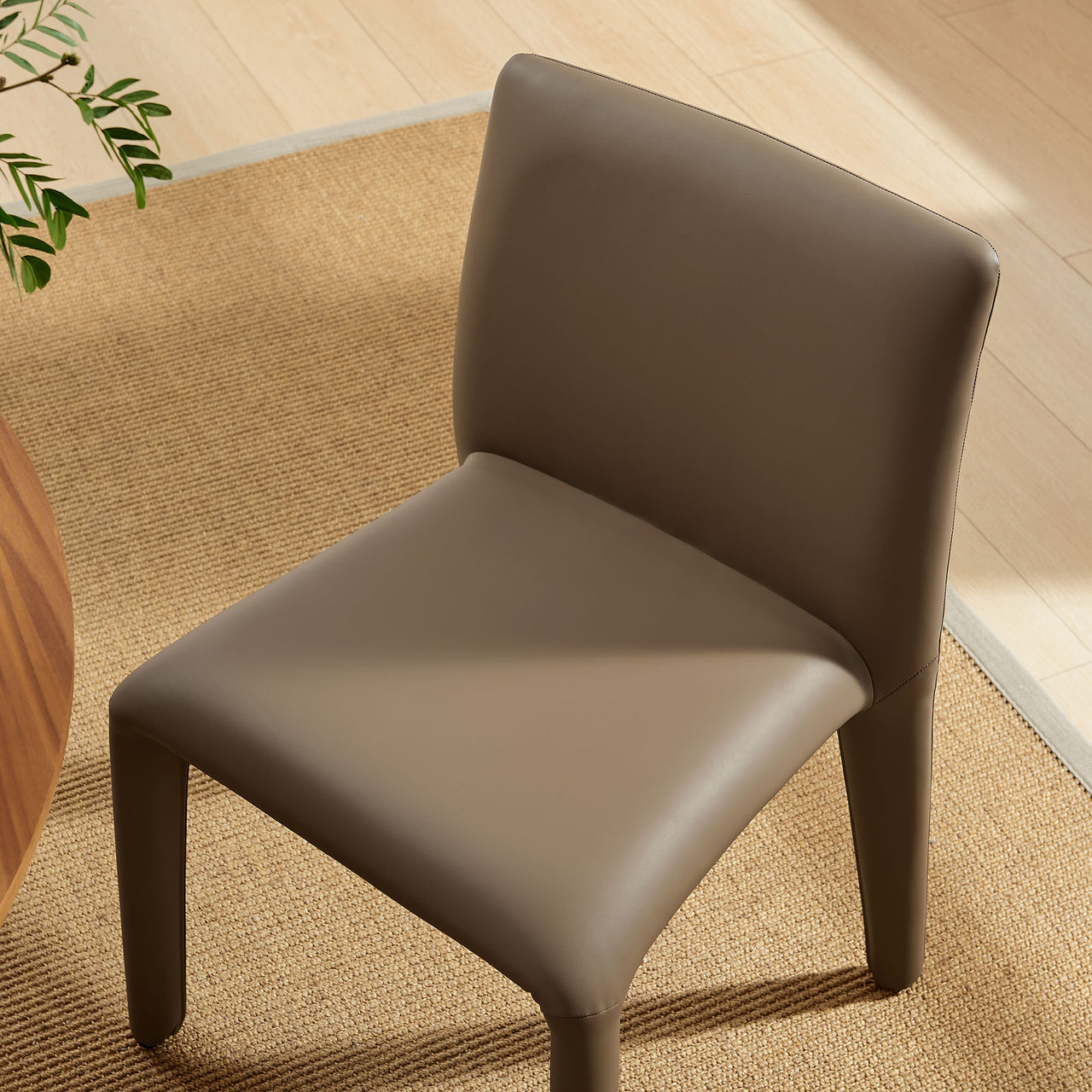 Ruba Eco-Leather Dining Chair, Mocha