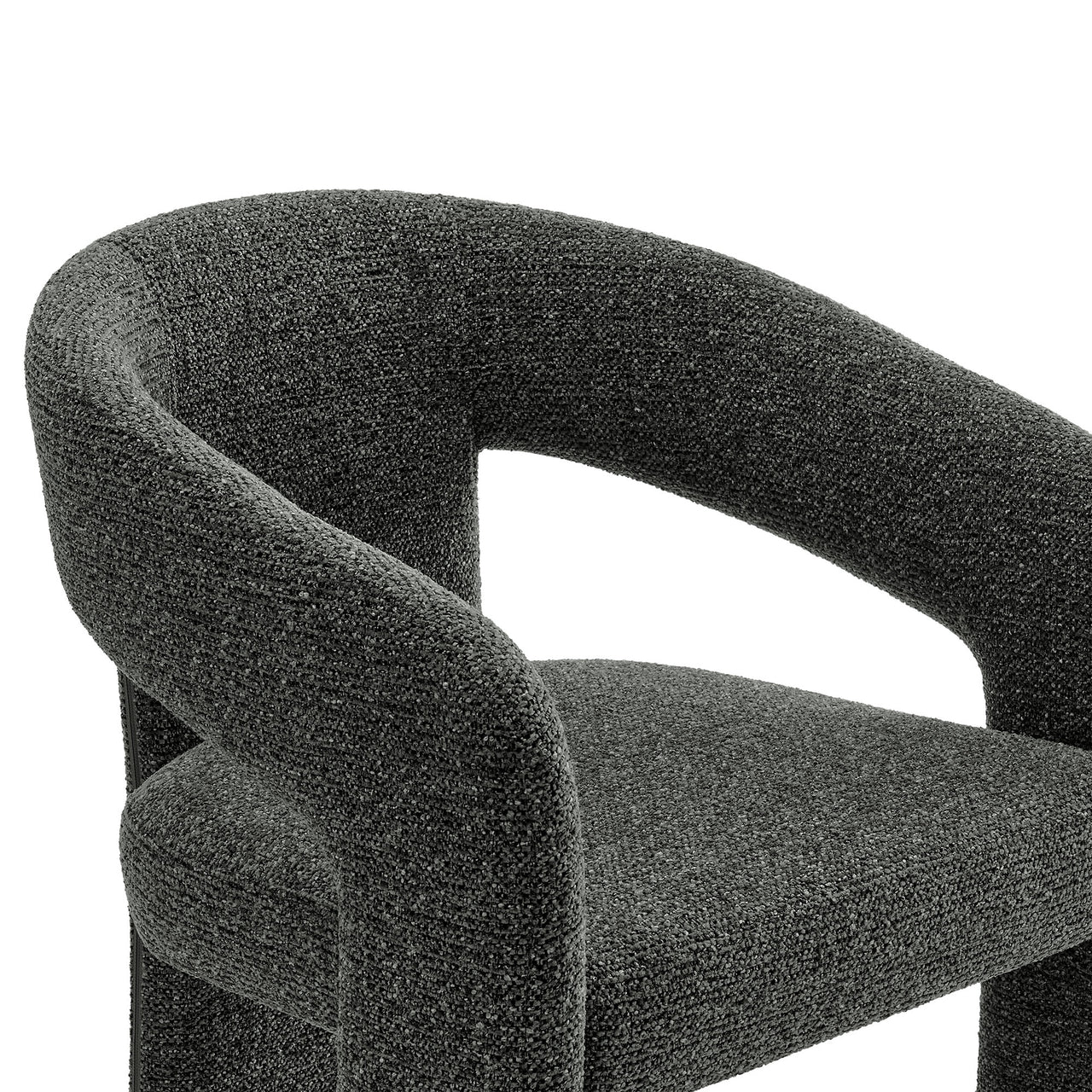 Trinity Fabric Dining Chair, Charcoal