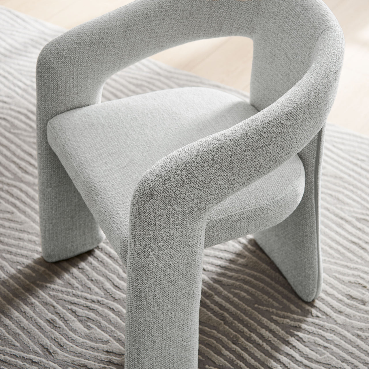 Trinity Fabric Dining Chair, Light Gray