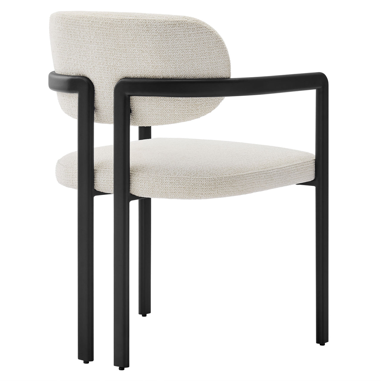 Elisa Fabric Dining Chair, Black & Cream