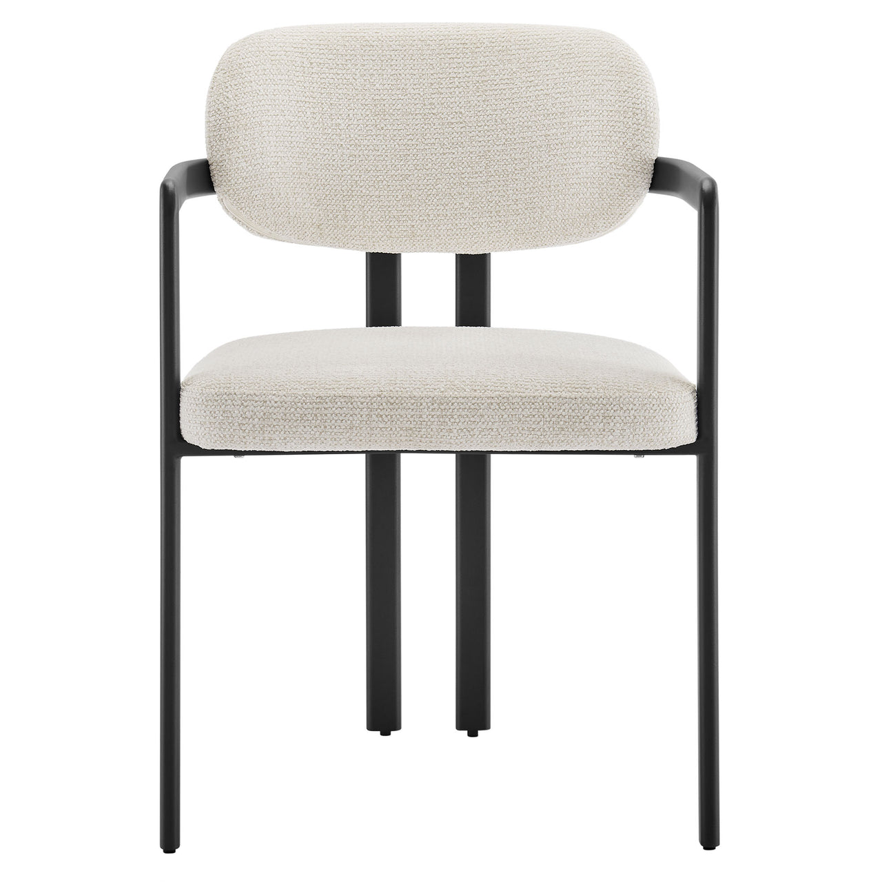 Elisa Fabric Dining Chair, Black & Cream