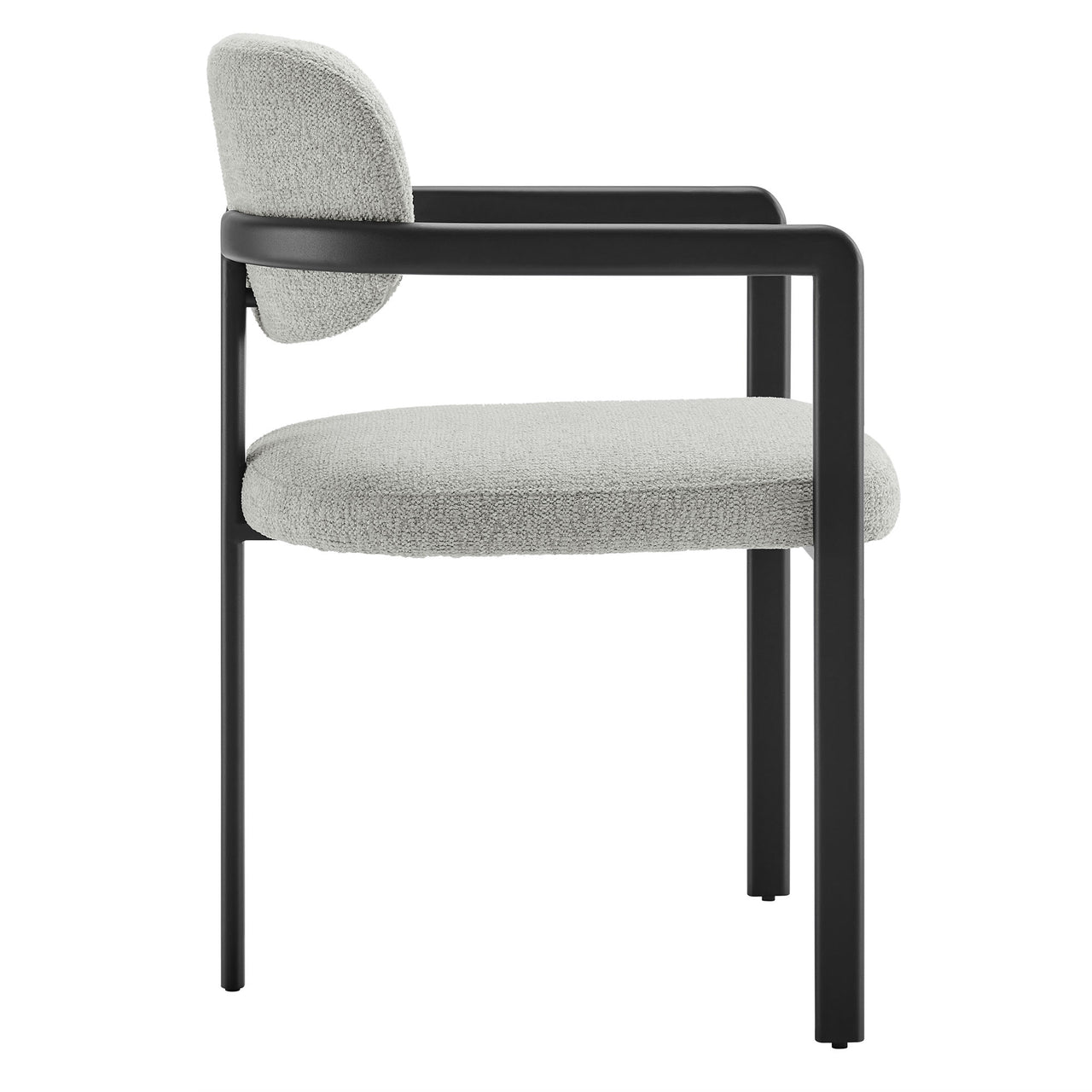 Elisa Fabric Dining Chair, Black & Light Gray