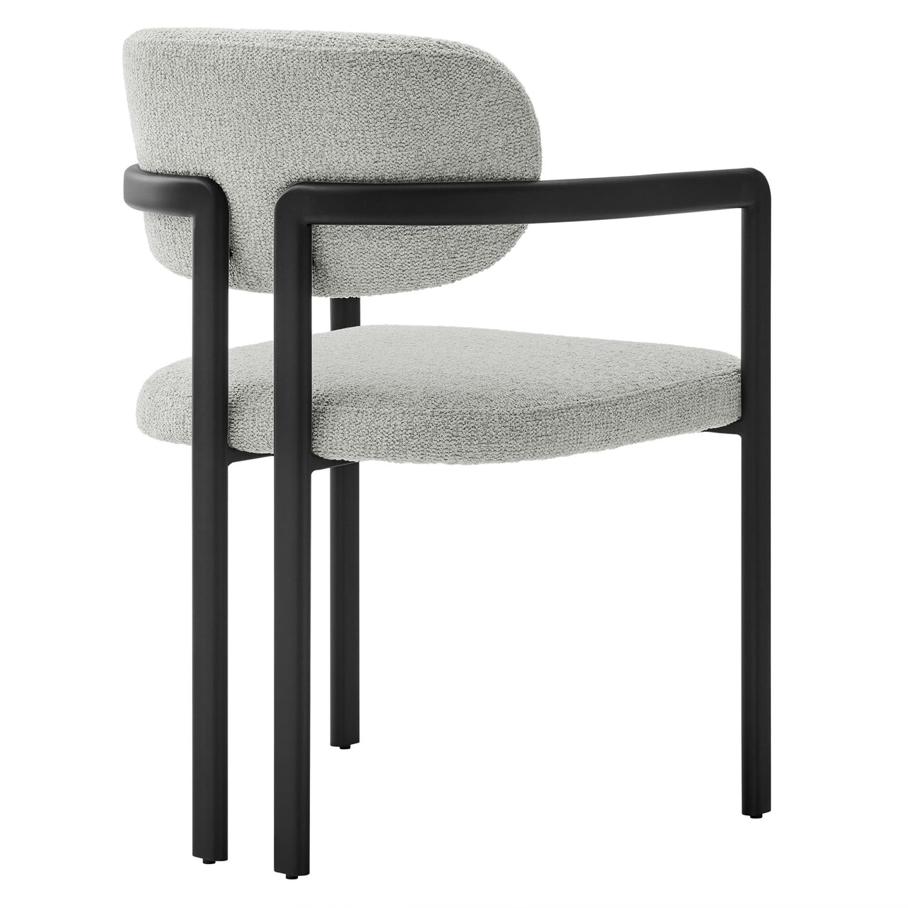 Elisa Fabric Dining Chair, Black & Light Gray