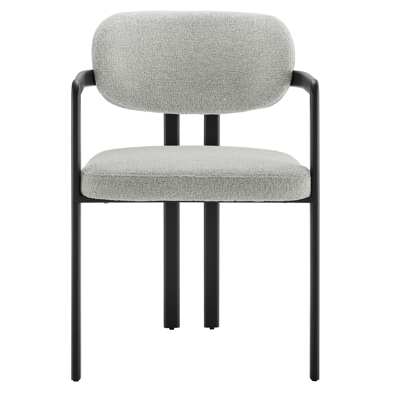 Elisa Fabric Dining Chair, Black & Light Gray