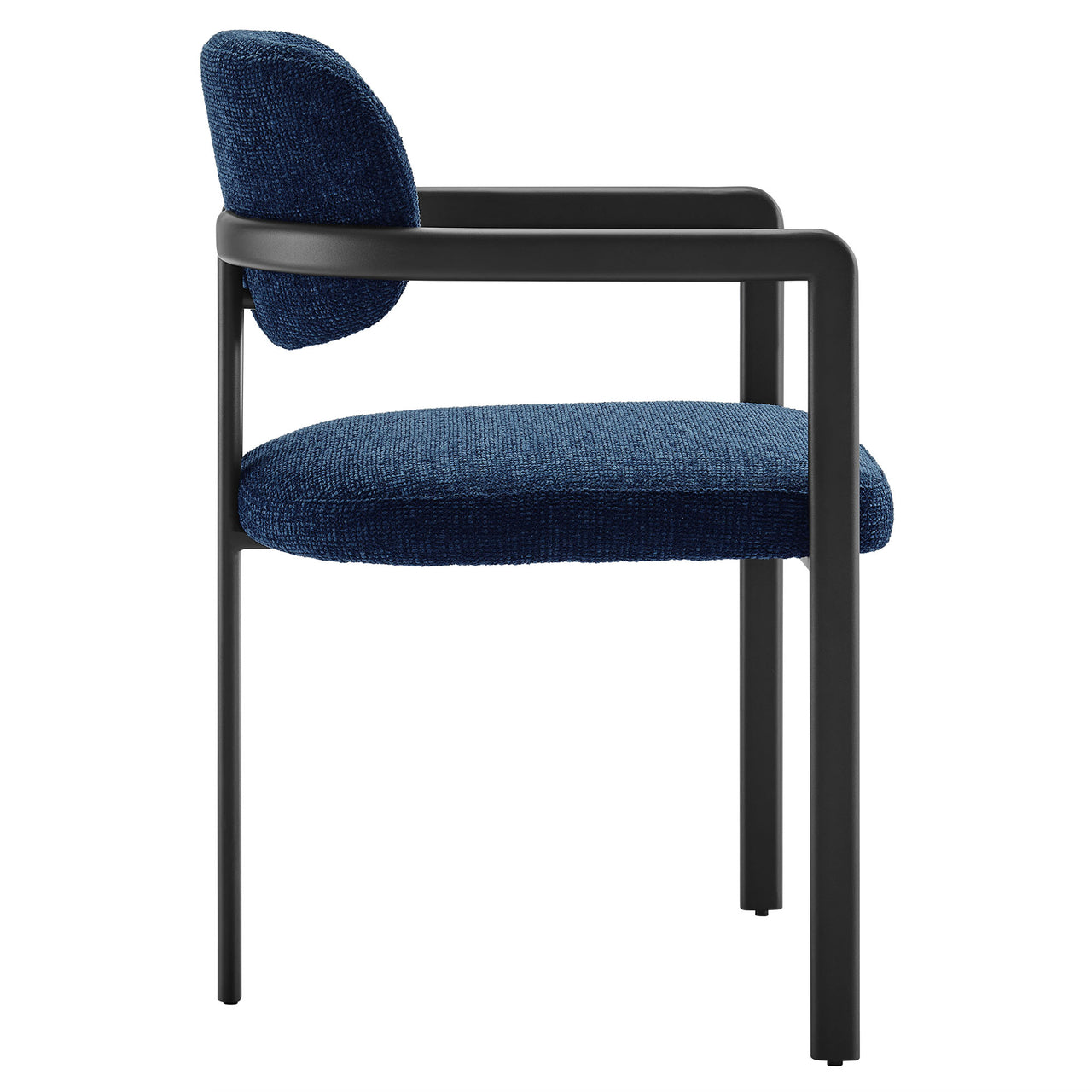 Elisa Fabric Dining Chair, Black & Navy
