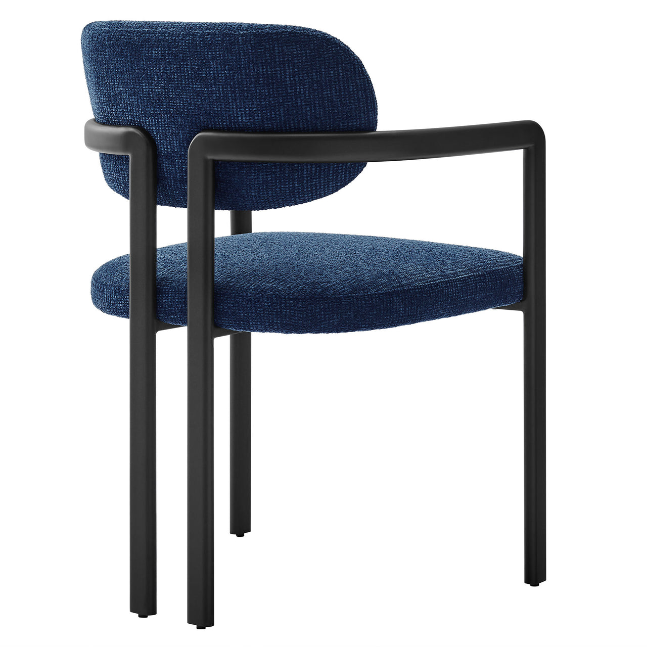 Elisa Fabric Dining Chair, Black & Navy