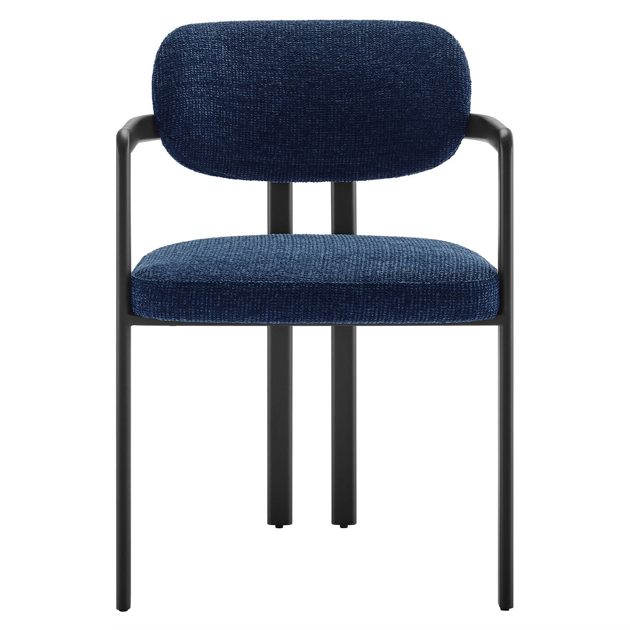 Elisa Fabric Dining Chair, Black & Navy