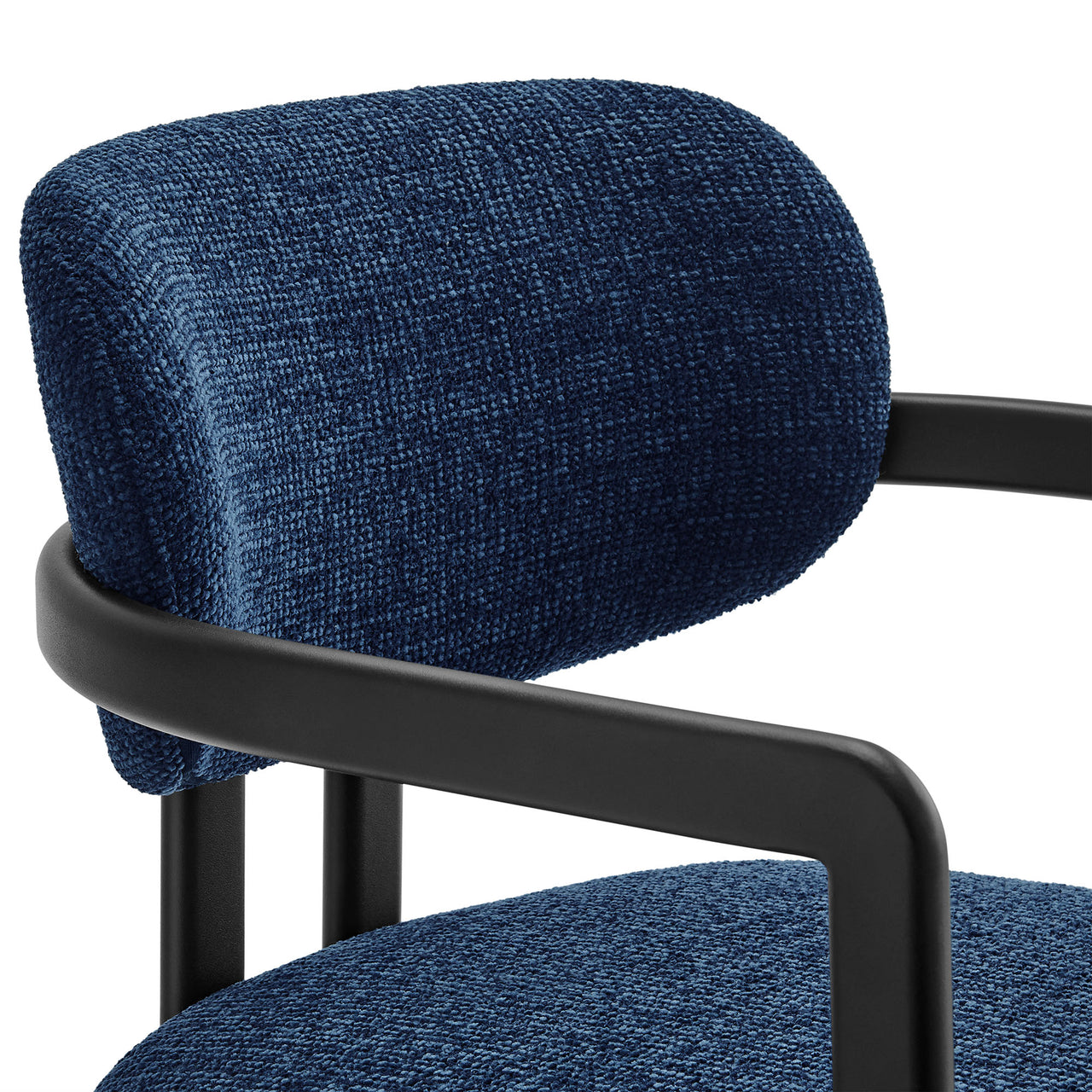 Elisa Fabric Dining Chair, Black & Navy