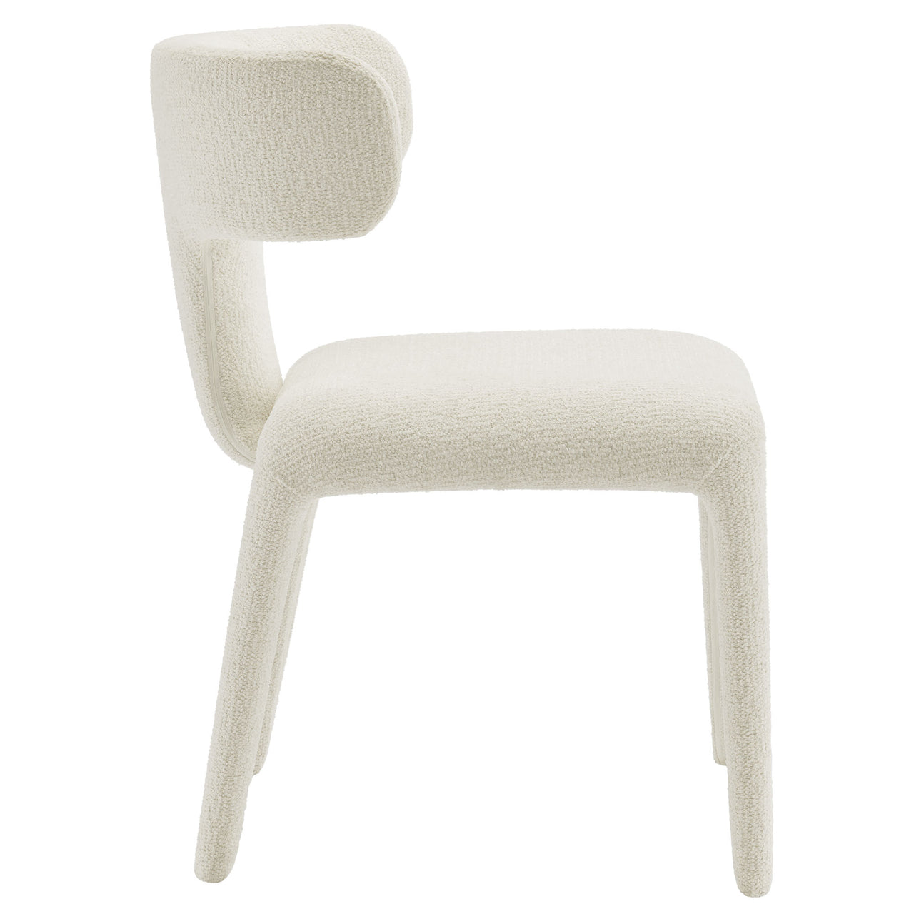 Thalienne Boucle Dining Chair Set of 2, Cream
