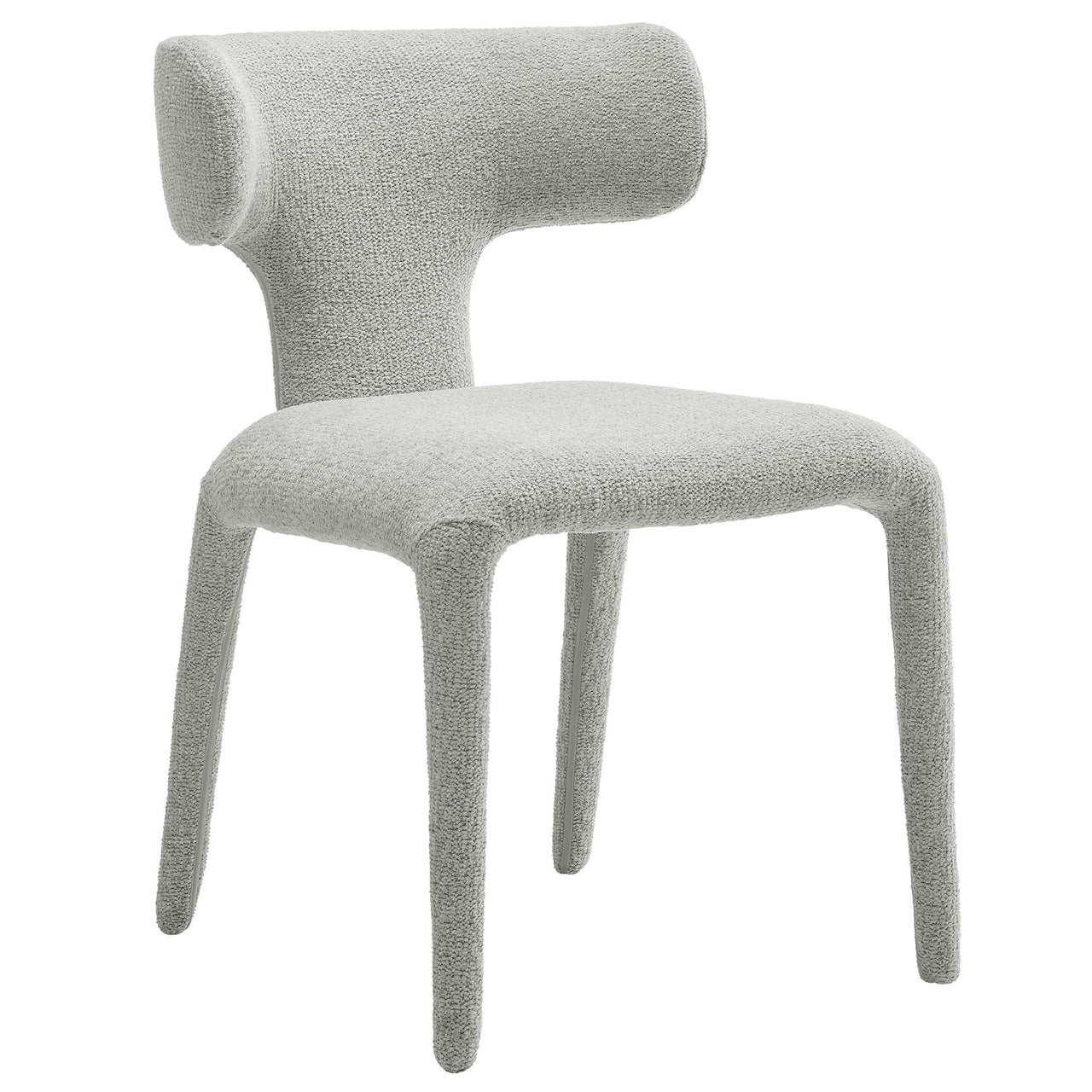 Thalienne Boucle Dining Chair Set of 2, Light Gray