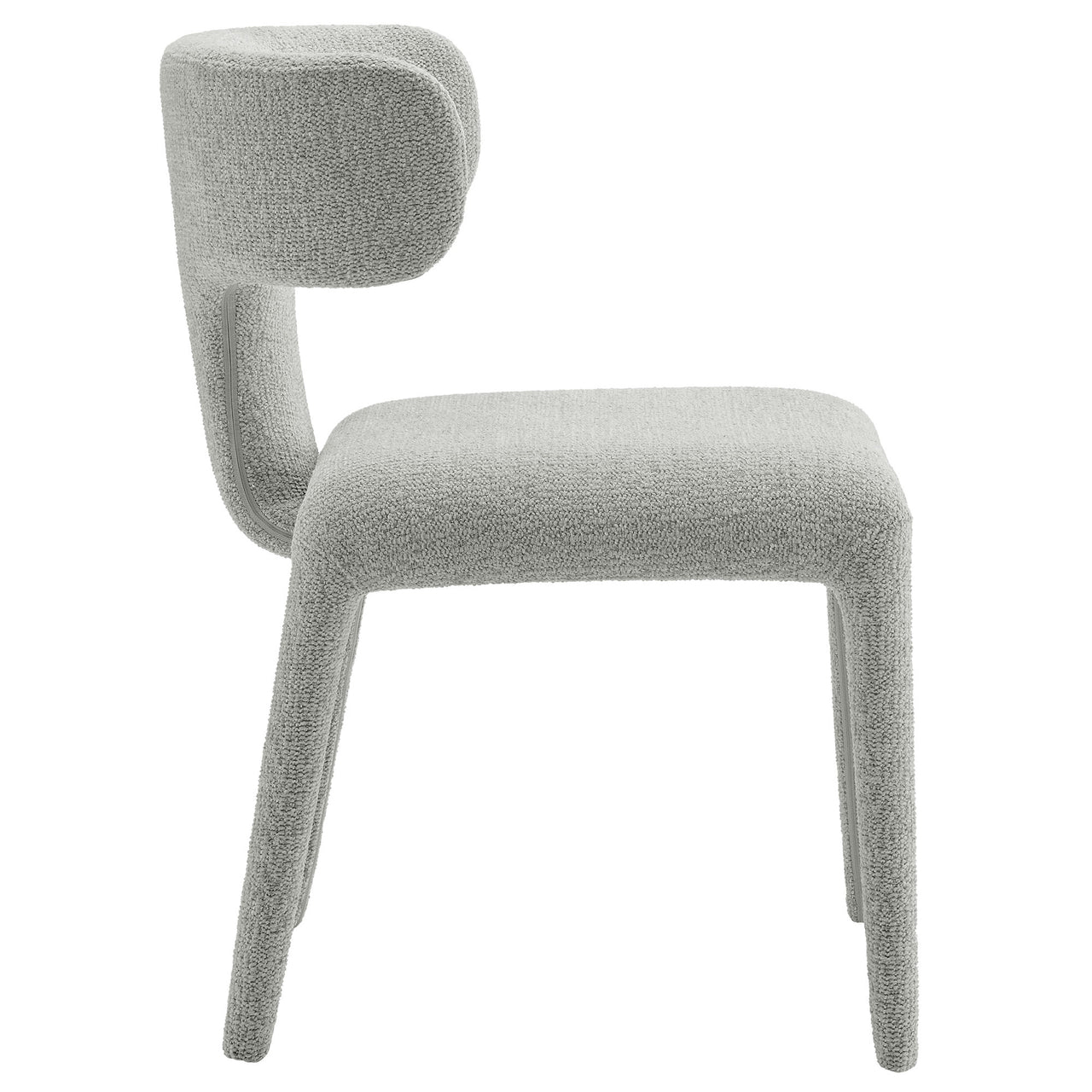 Thalienne Boucle Dining Chair Set of 2, Light Gray