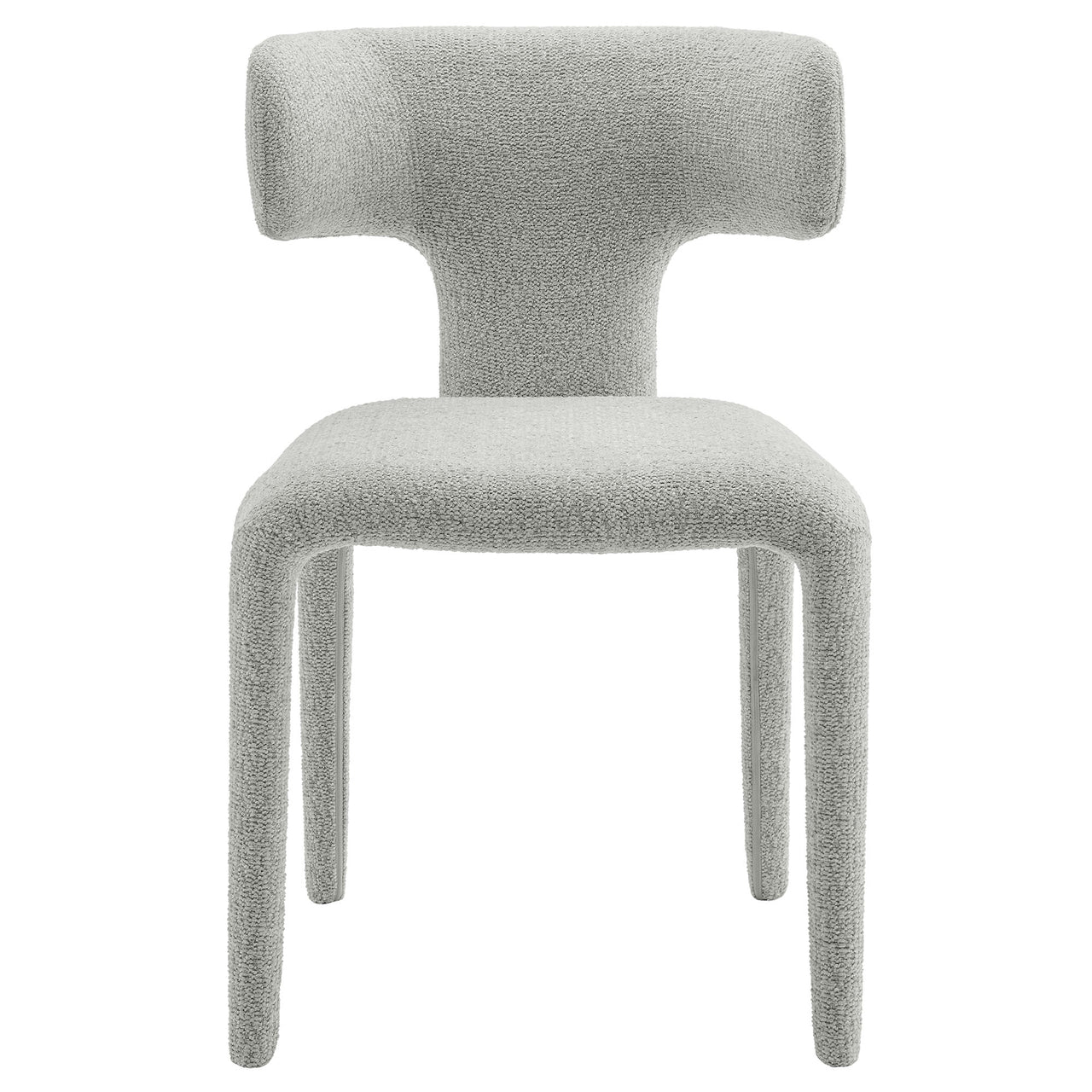 Thalienne Boucle Dining Chair Set of 2, Light Gray