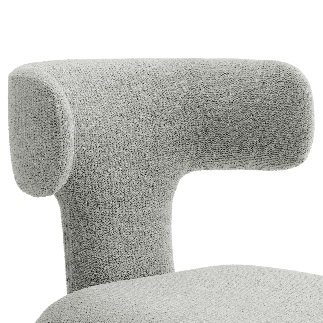 Thalienne Boucle Dining Chair Set of 2, Light Gray