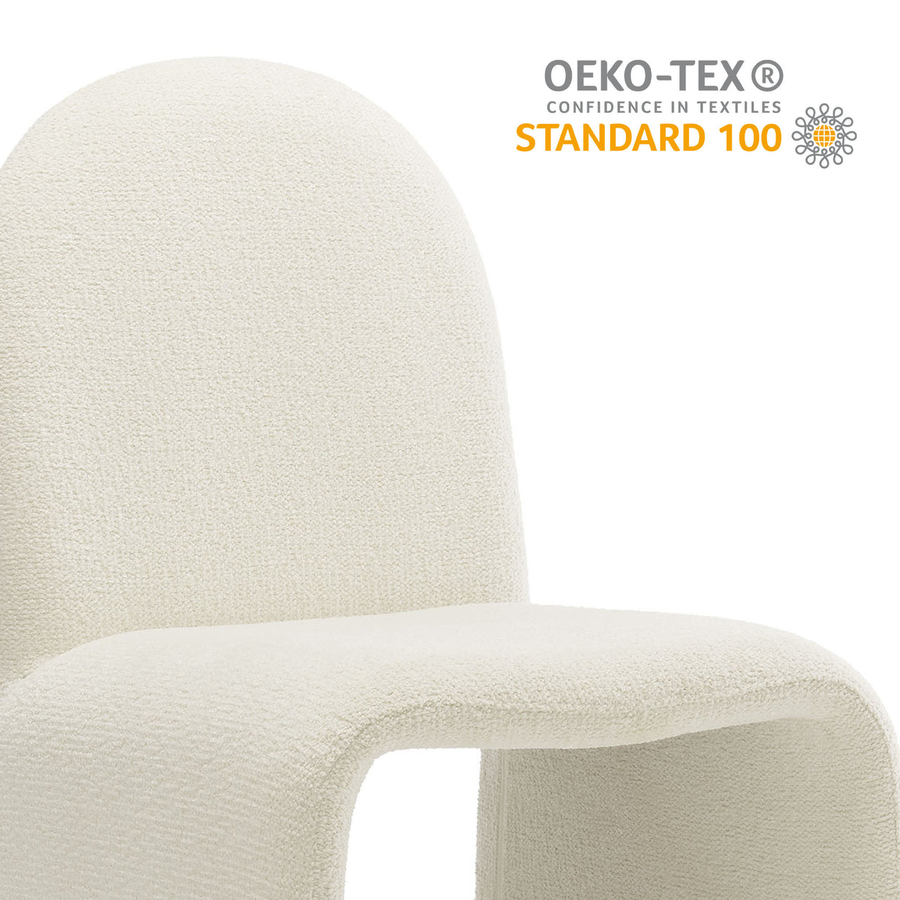 Olyndra Boucle Dining Chair, Cream