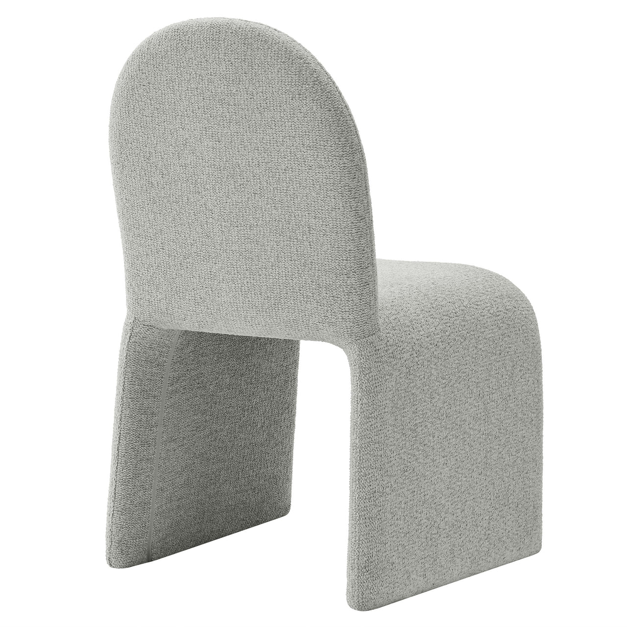 Olyndra Boucle Dining Chair, Light Gray